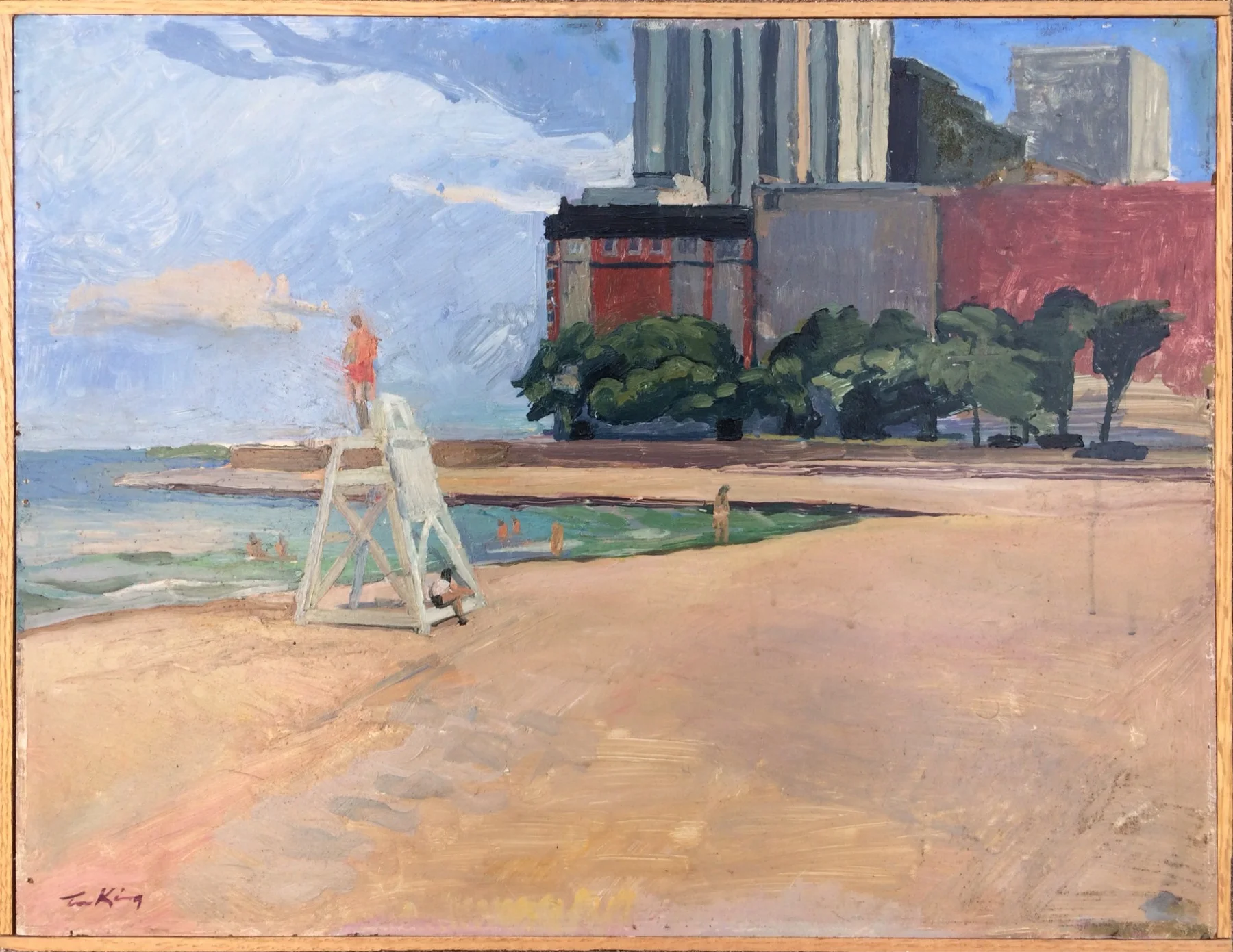   Timothy King , " Oak Street Beach 2," oil on panel, 16 x 20 inches (retail value $2000)  