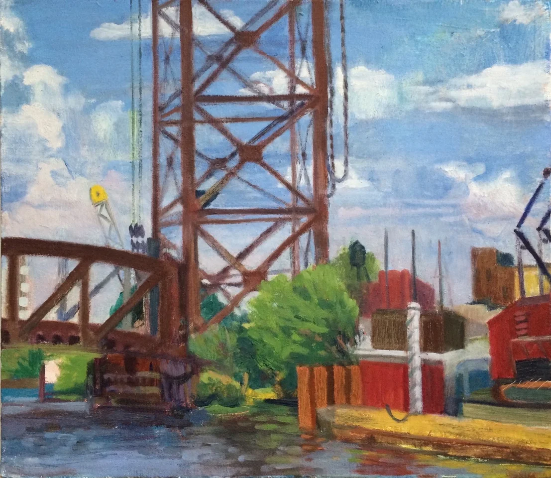 Megan Williamson, "Ping Tom Memorial Park, Chicago" oil on canvas