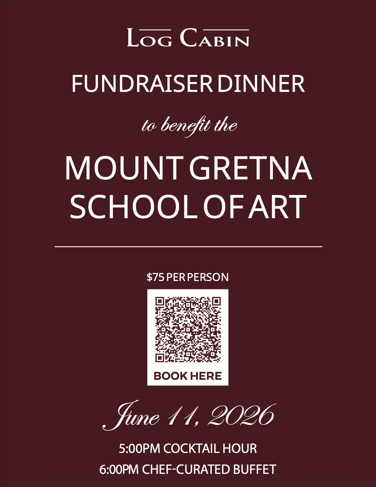 Log Cabin dinner and classroom space kickoff event