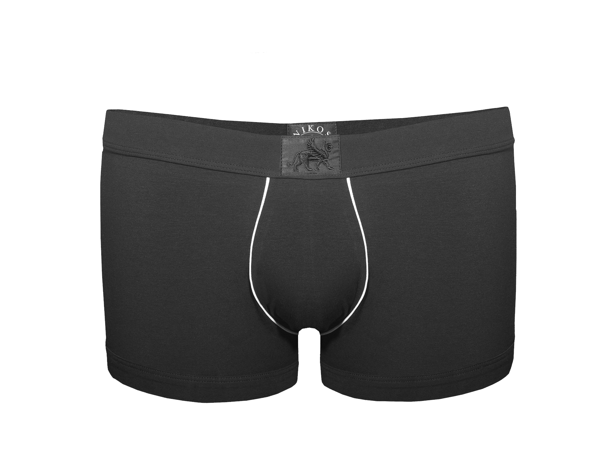 Nikos Sculpture Stretch Cotton Low Rise Trunk N03 Heritage in black