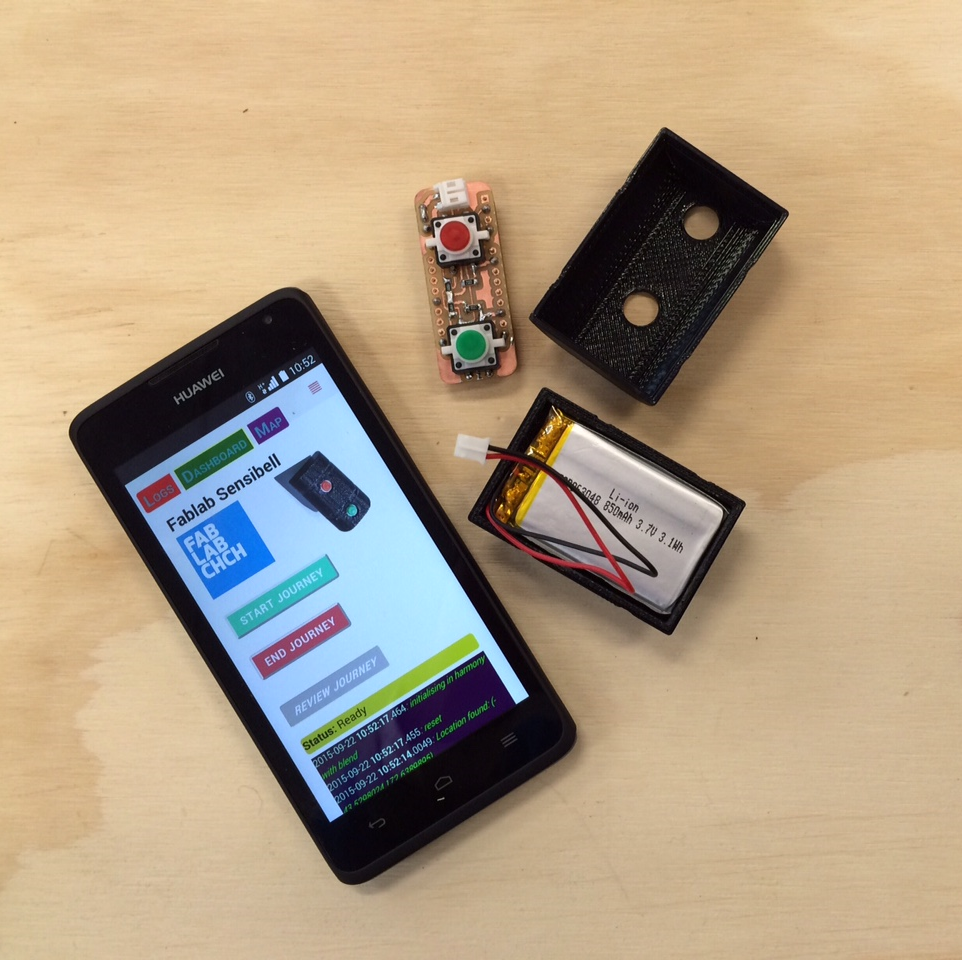 Version 1 Minimal Viable Product. Built on an Arduino based board and a Evothings App