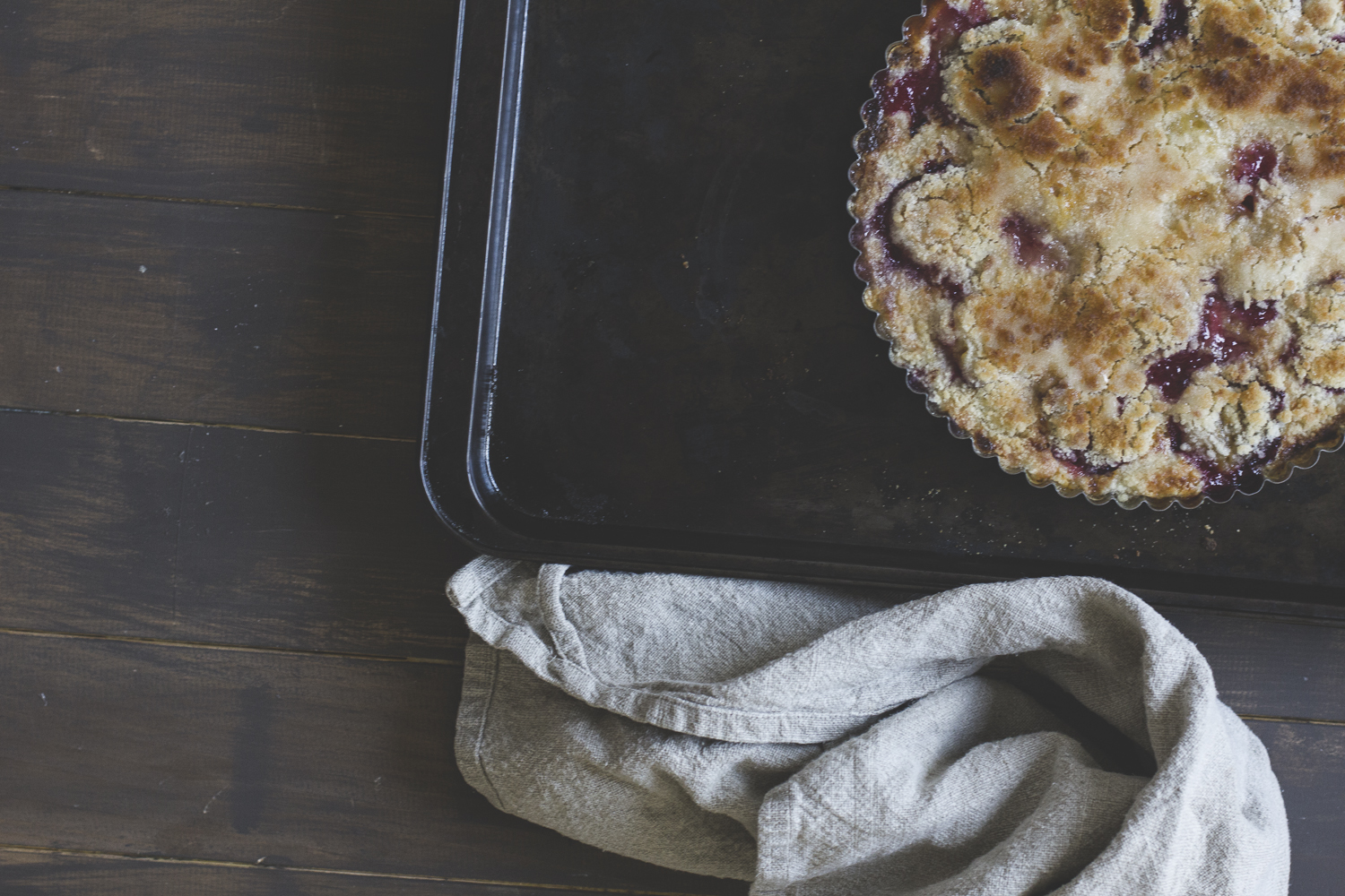 Plum Custard Crumble Tart © 2014 Helena McMurdo