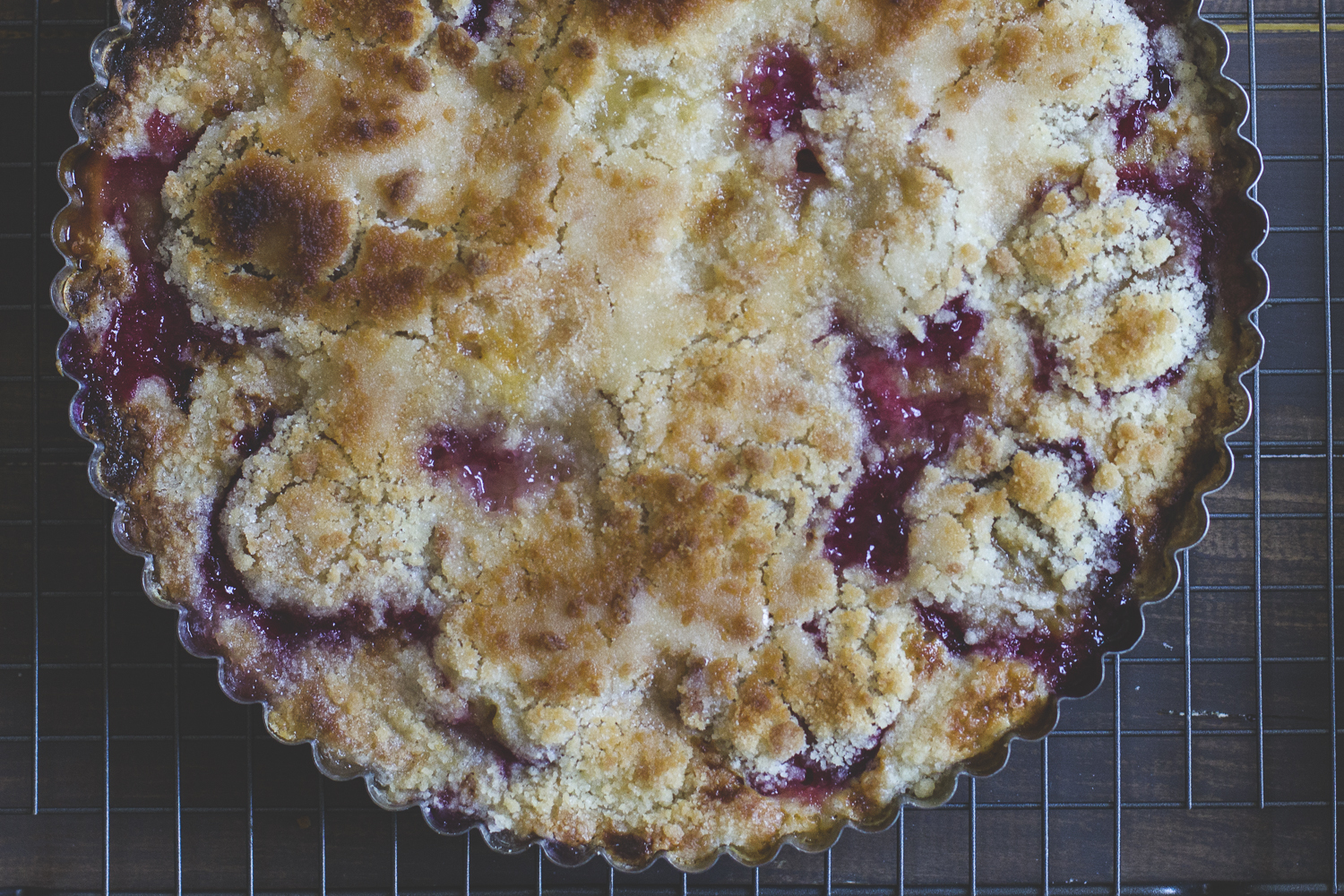 Plum Custard Crumble Tart © 2014 Helena McMurdo