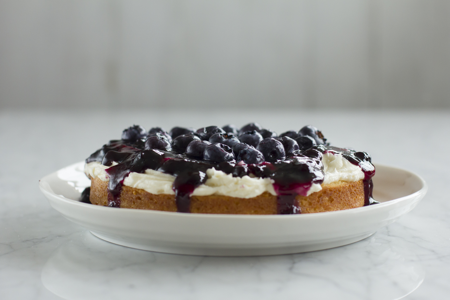 Blueberry Victoria Sponge Birthday Cake © 2014 Helena McMurdo