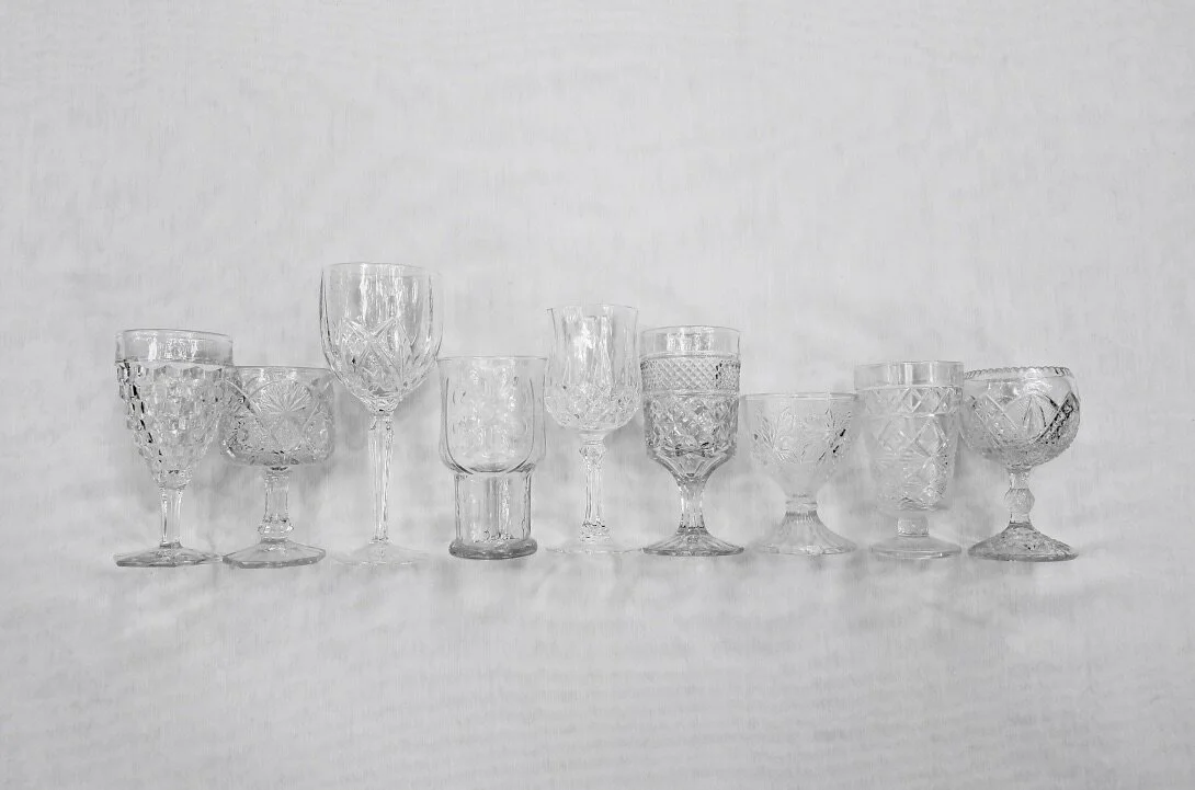 vintage glassware - 19 assorted