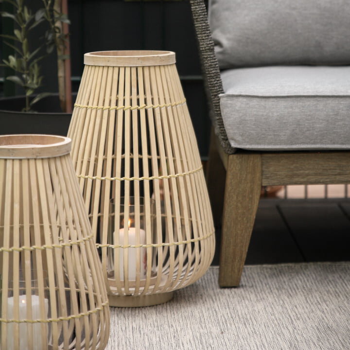 natural lanterns - 2 large, 2 medium, 2 small