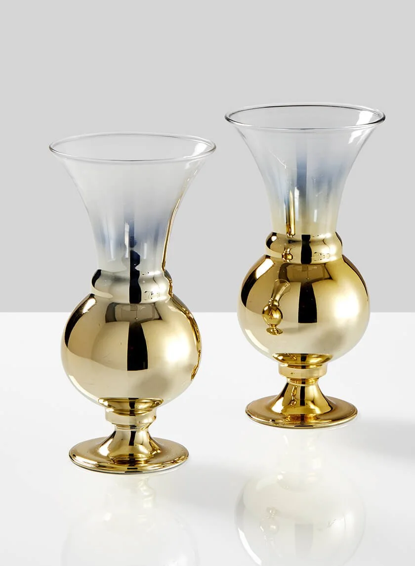 ombre gold bud vases - 36