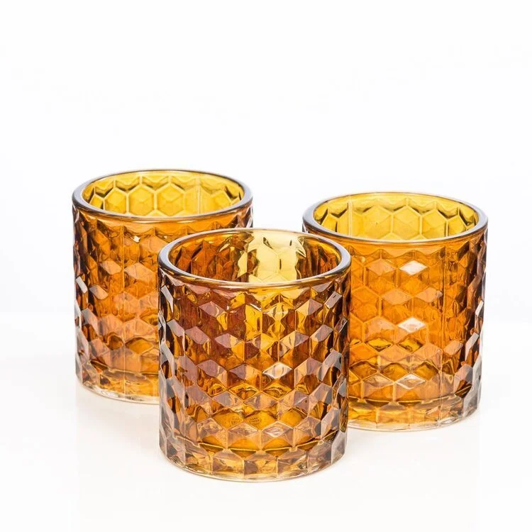 Amber Glass Votive  $4