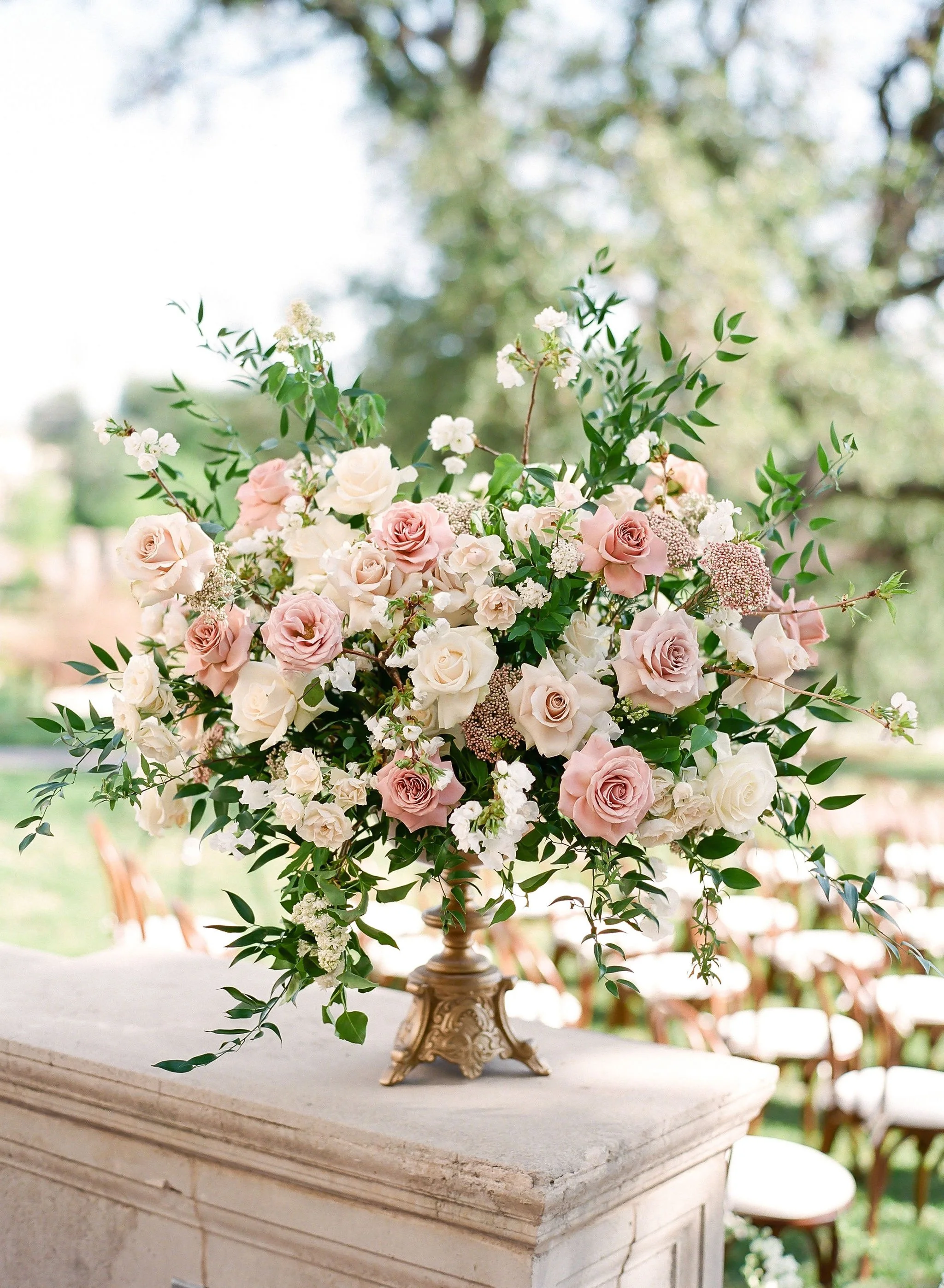 3' Floral Vased, Gold  $550 | $600