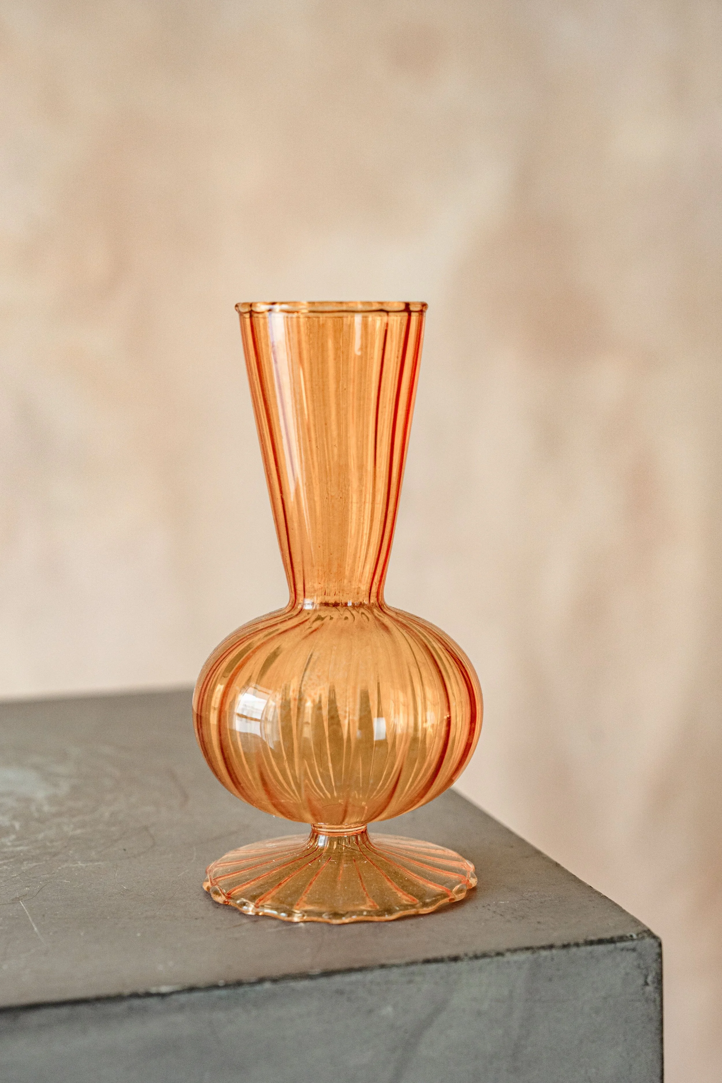 orange boutique bud vase