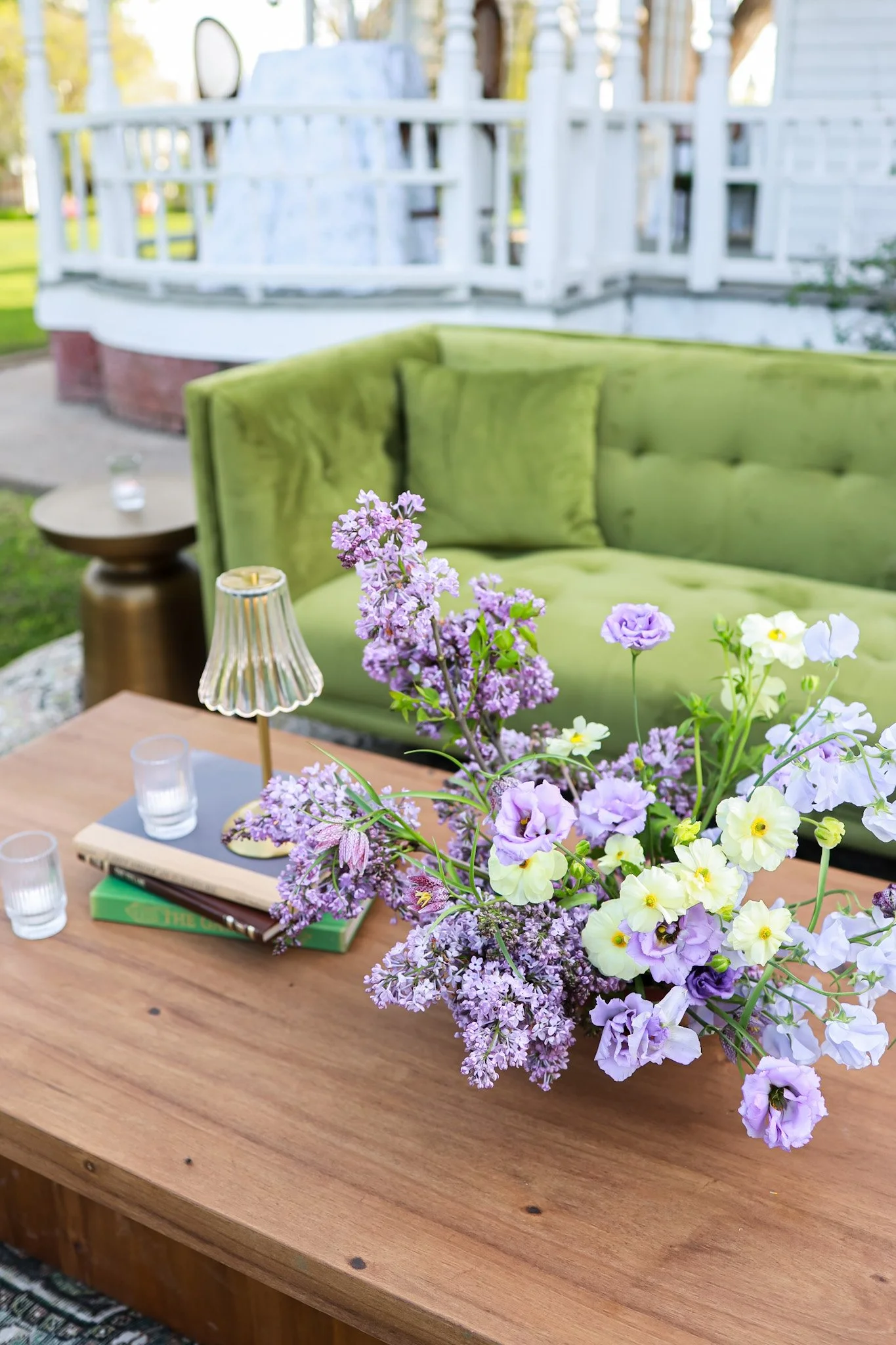Garden-romantic lounge arrangement by an Austin wedding florist.jpeg