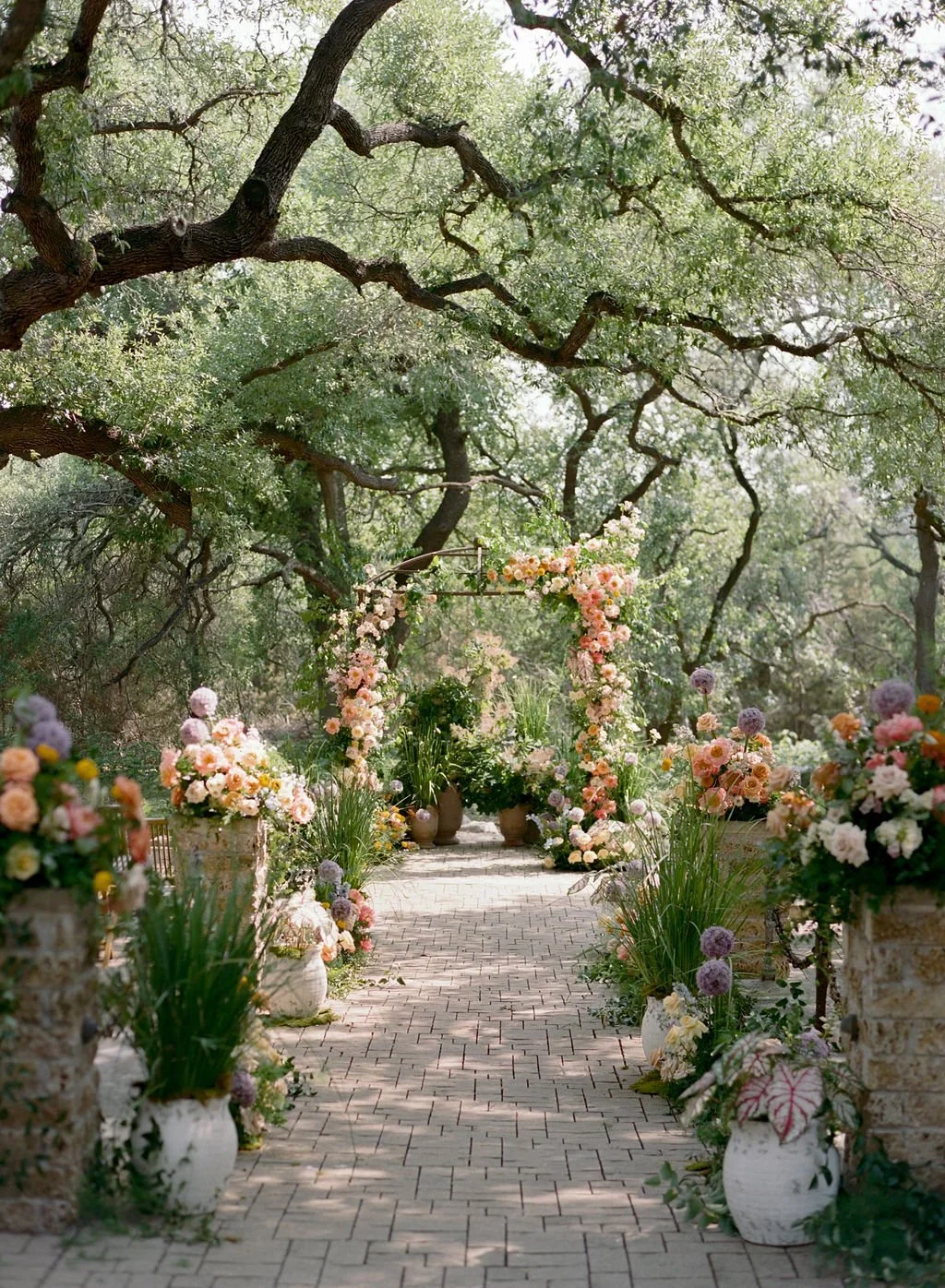 Artistic wedding arch designed in an editorial style.webp