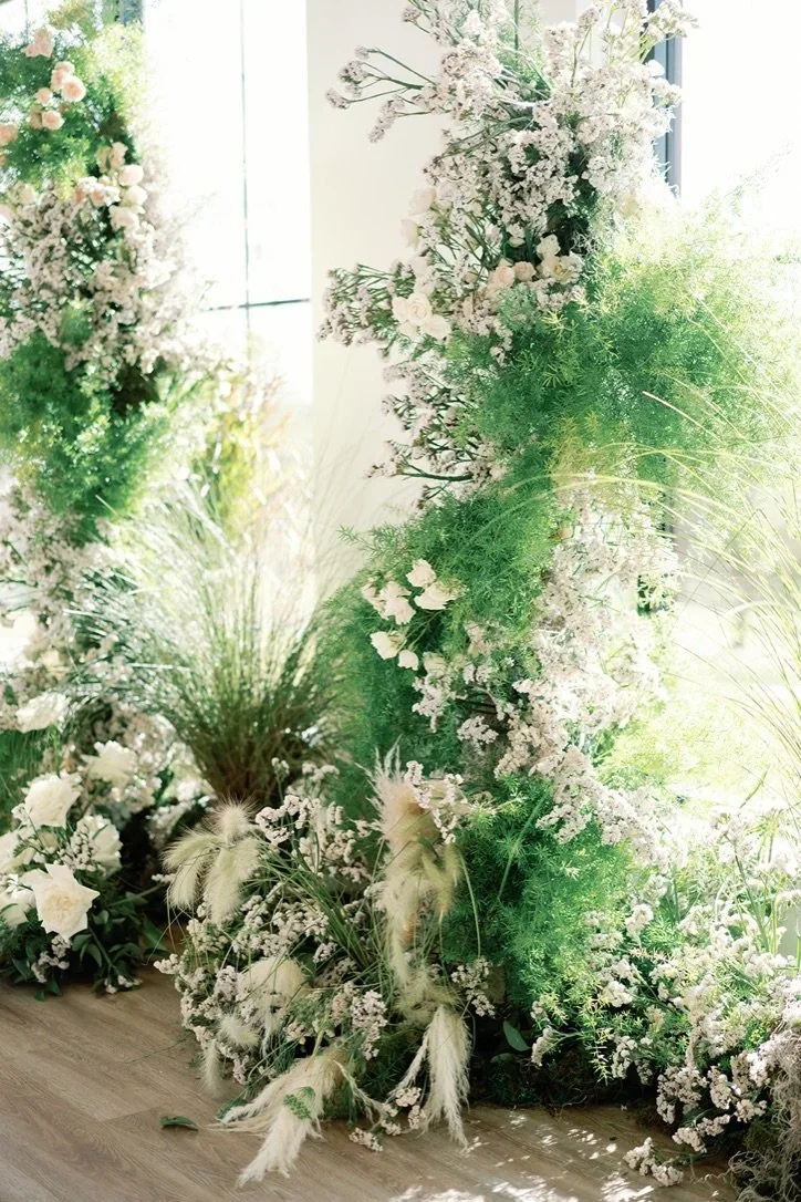 Modern editorial wedding florals by an Austin-based florist.webp