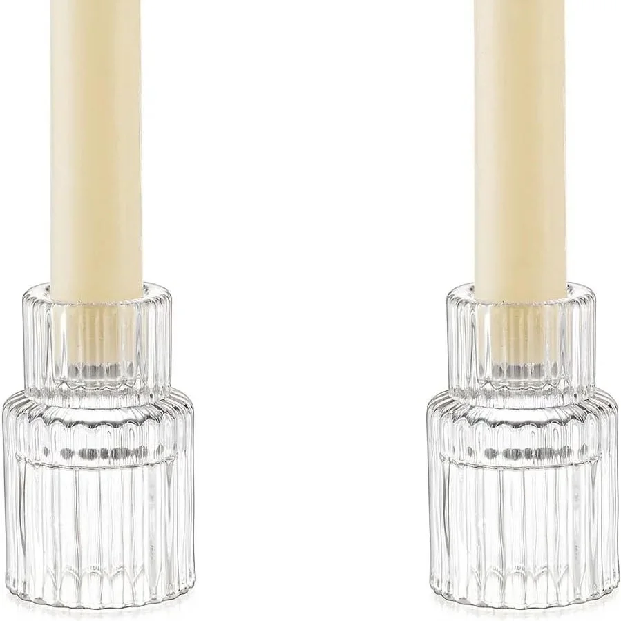 69 - pleated clear taper stand