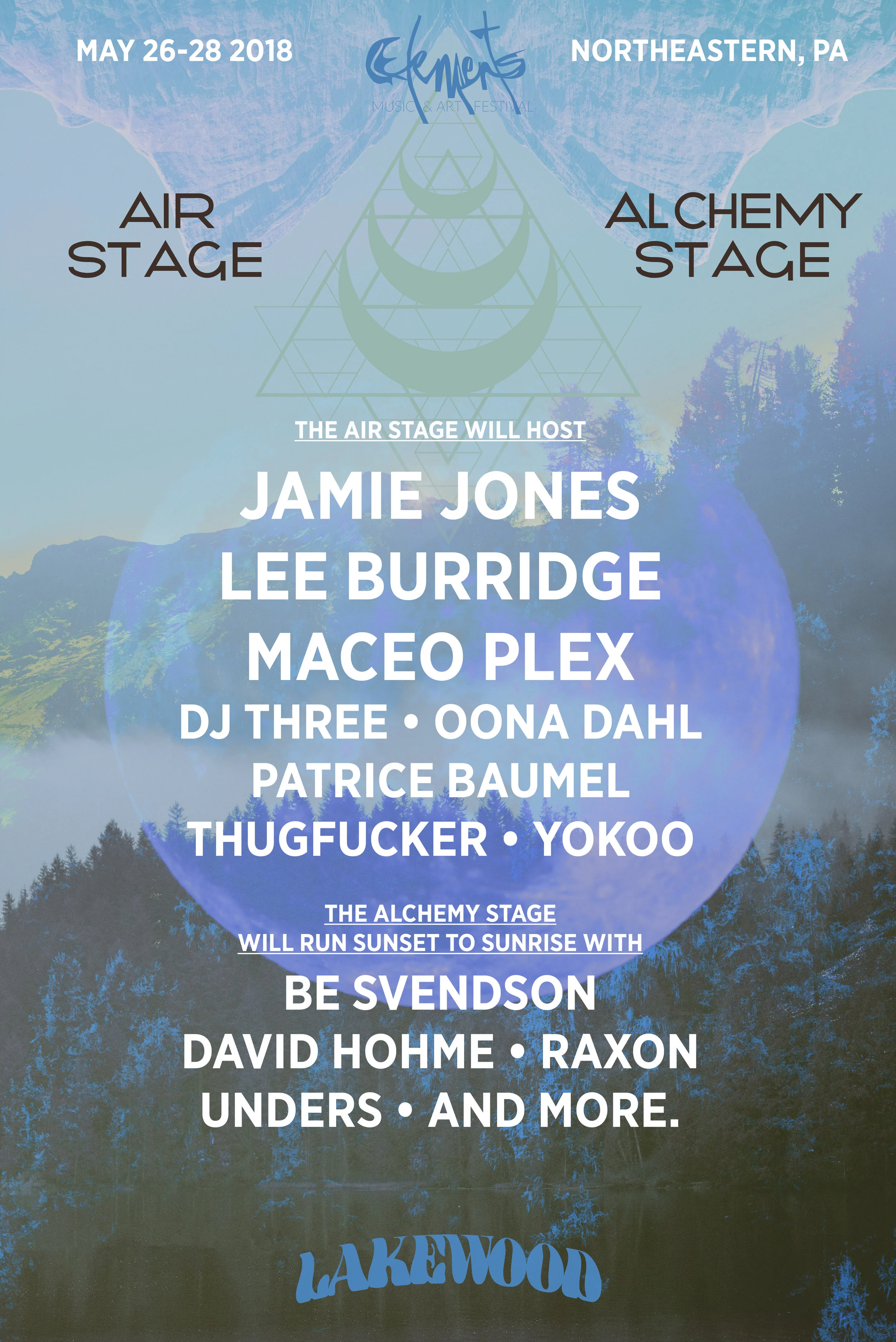 Rejected concept for Air & Alchemy Stage poster that I really liked.