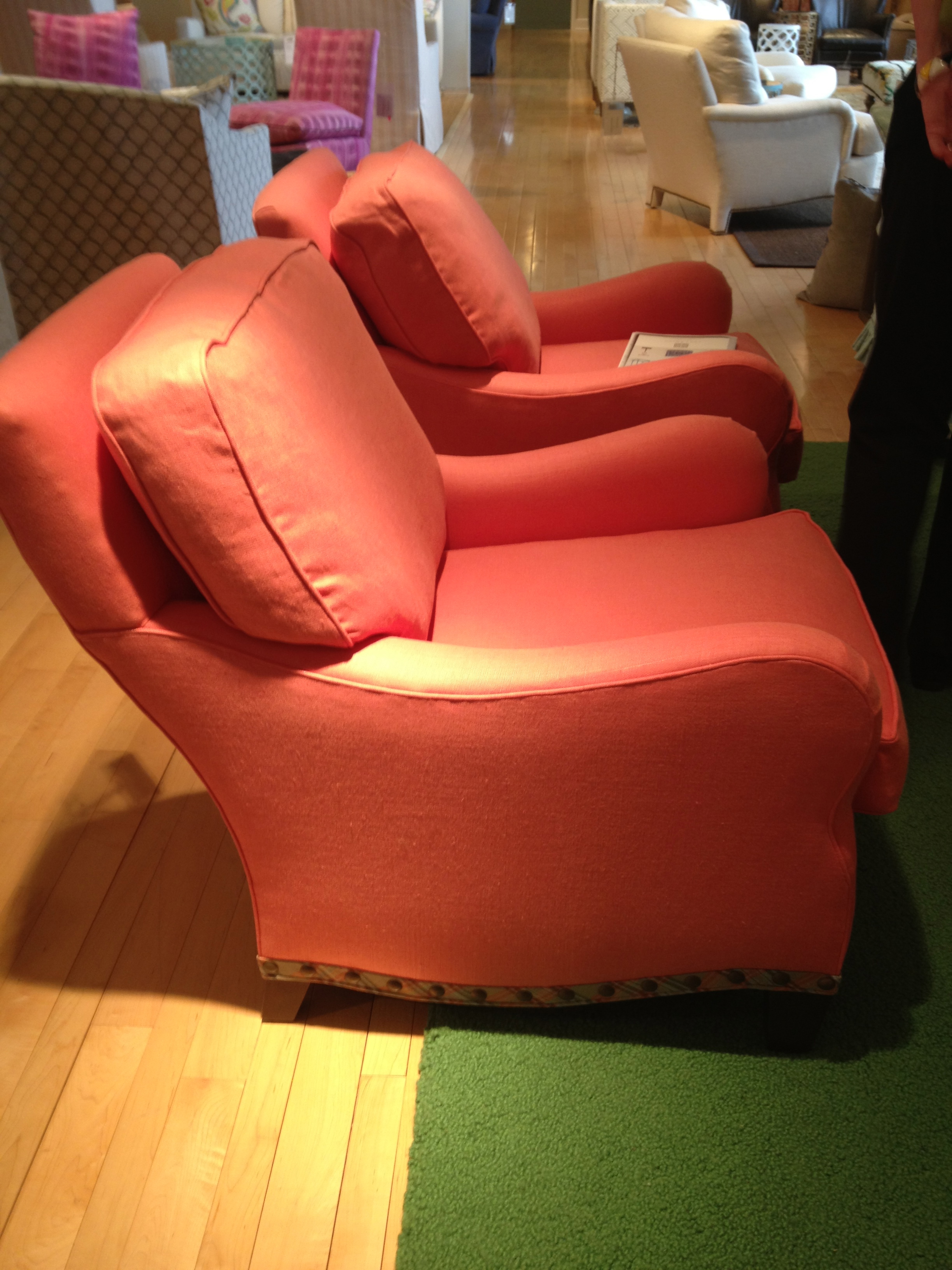This comfortable chair would be a good basic to any room.