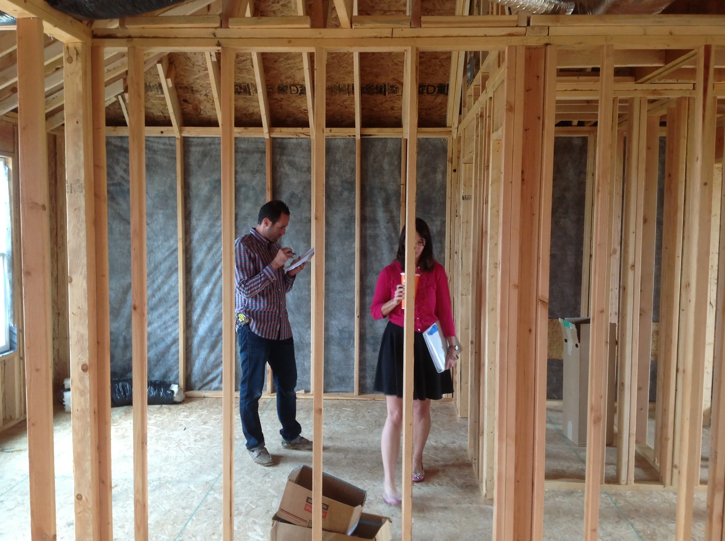 Caleb and myself doing our framing walk thru.