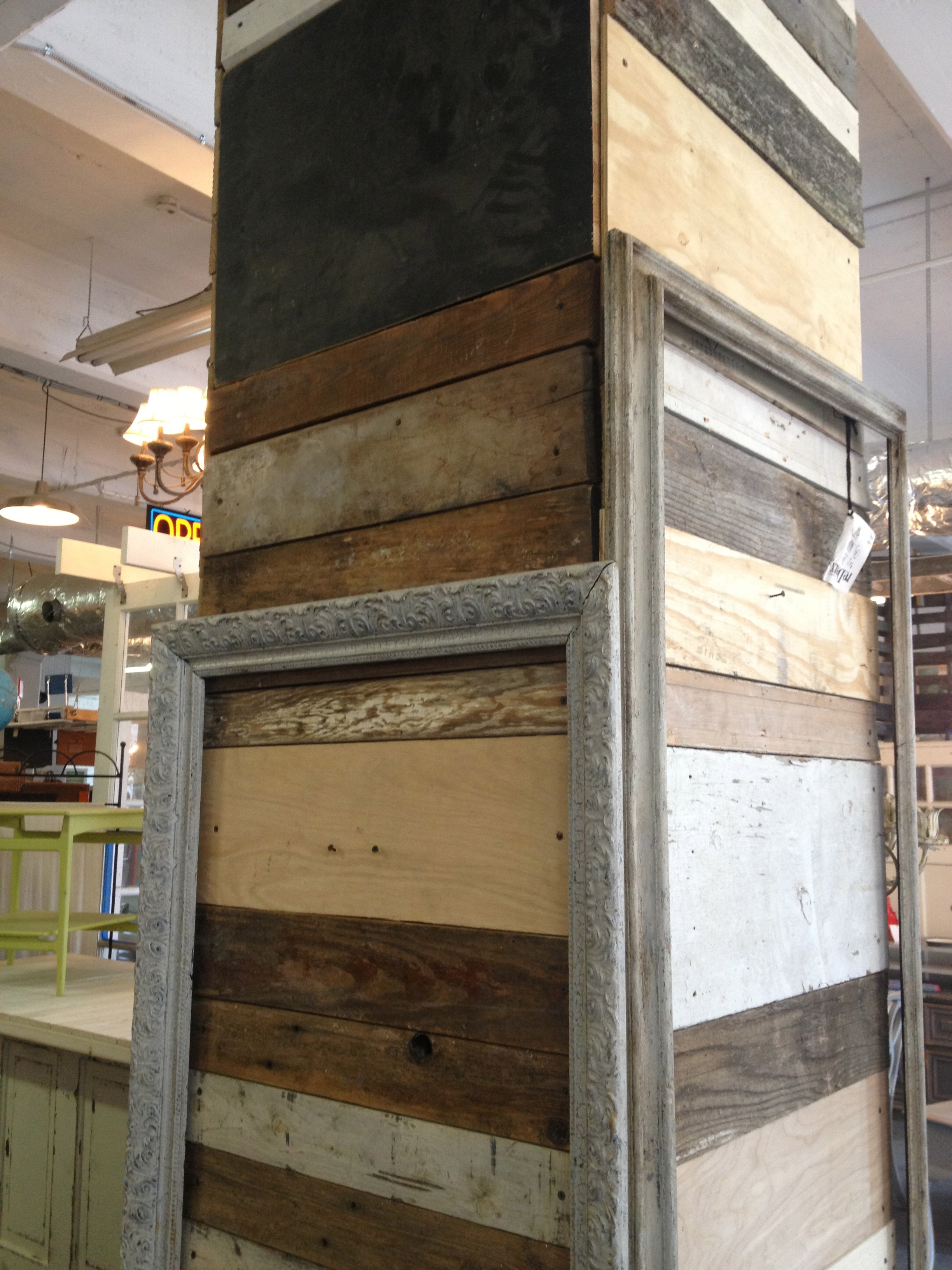 A little architecture inspiration. The reclaimed wood wall was cool. www.saranobledesigns.com