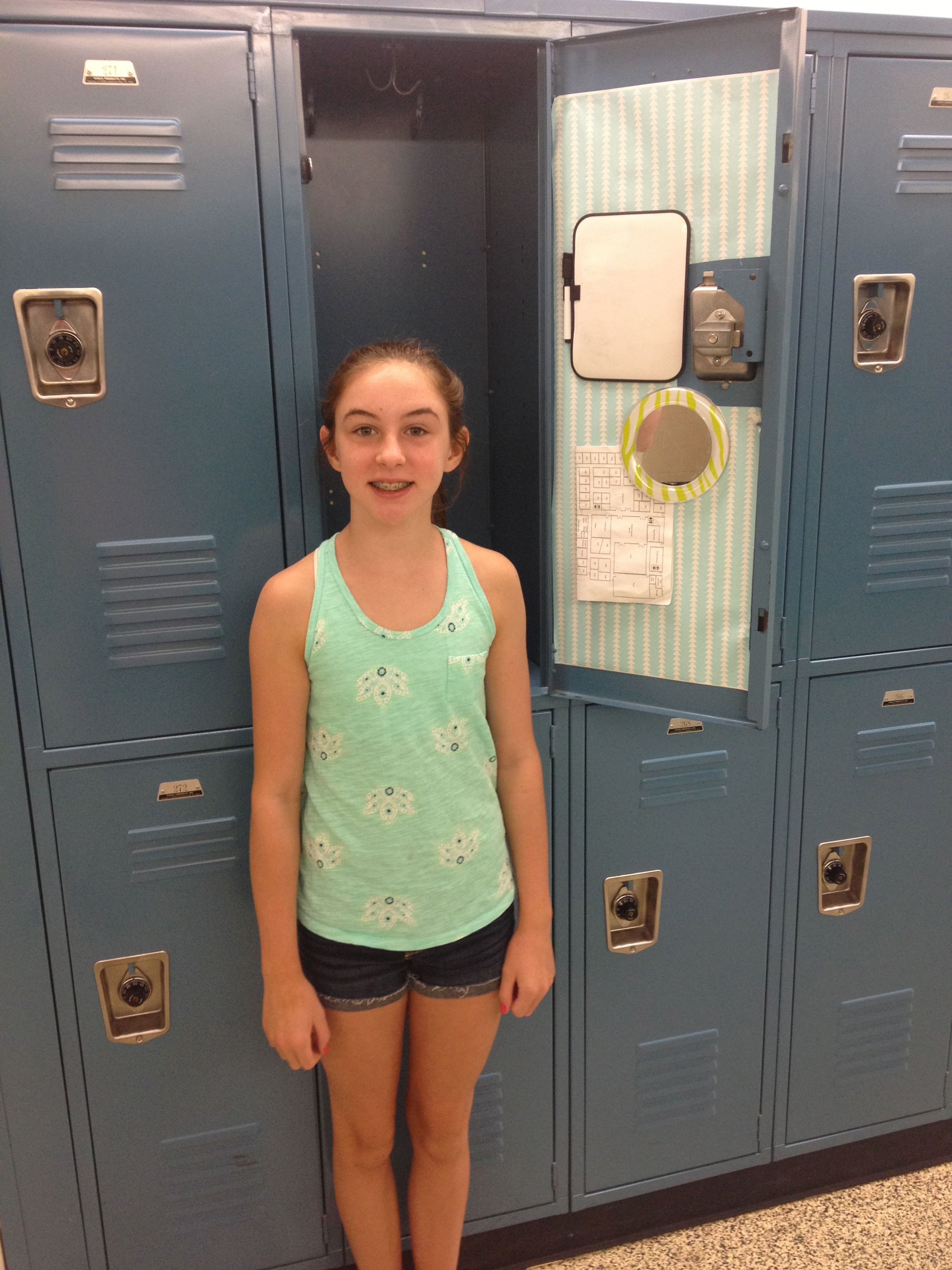 Locker decorated for 8th grade