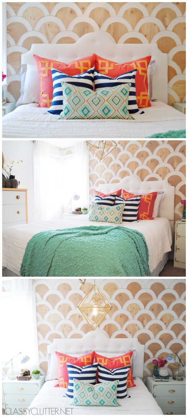 http://www.classyclutter.net/2014/05/diy-wood-scalloped-wall-tutorial.html More fun geometrics.