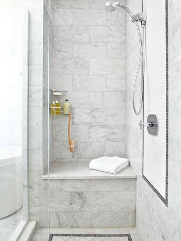 Love a classic marble bathroom. 'http://www.bhg.com/home-improvement/tile/projects-inspiration/bathroom-tile-designs/