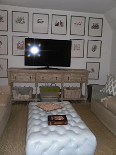 Game Room…I love the tufted ottoman! I need to replicate that for sure!