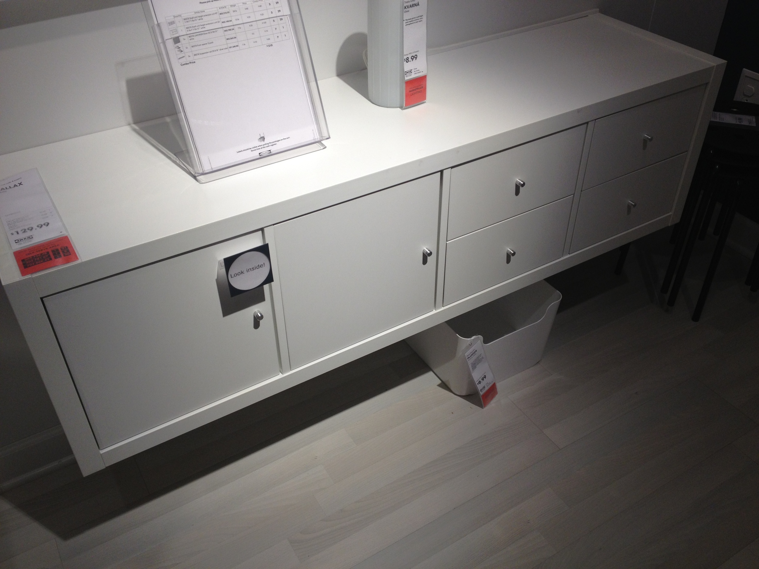 This floating cabinet was fun and the delicate hardware made it outstanding.