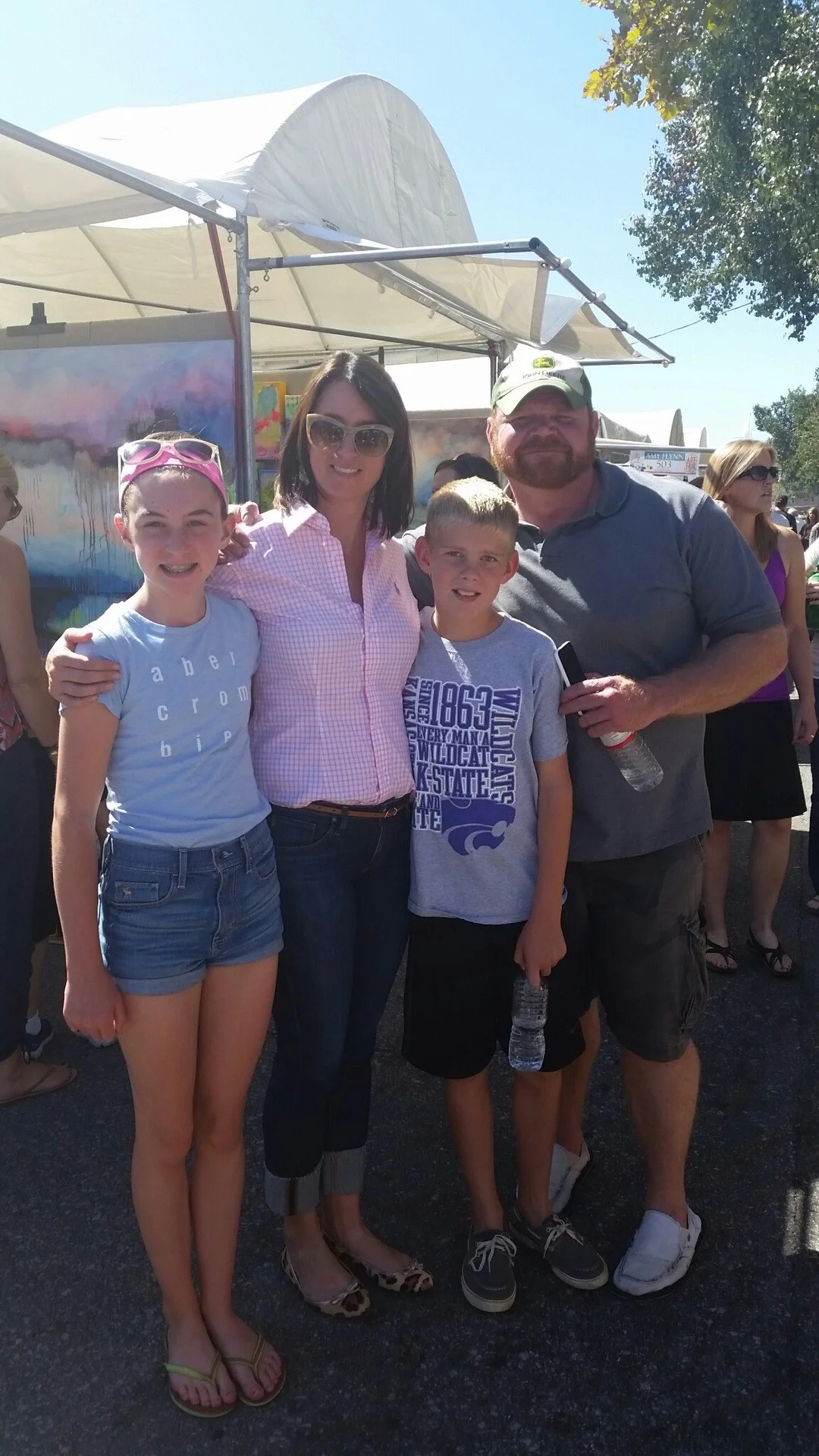 The family at the Plaza Art Fair.