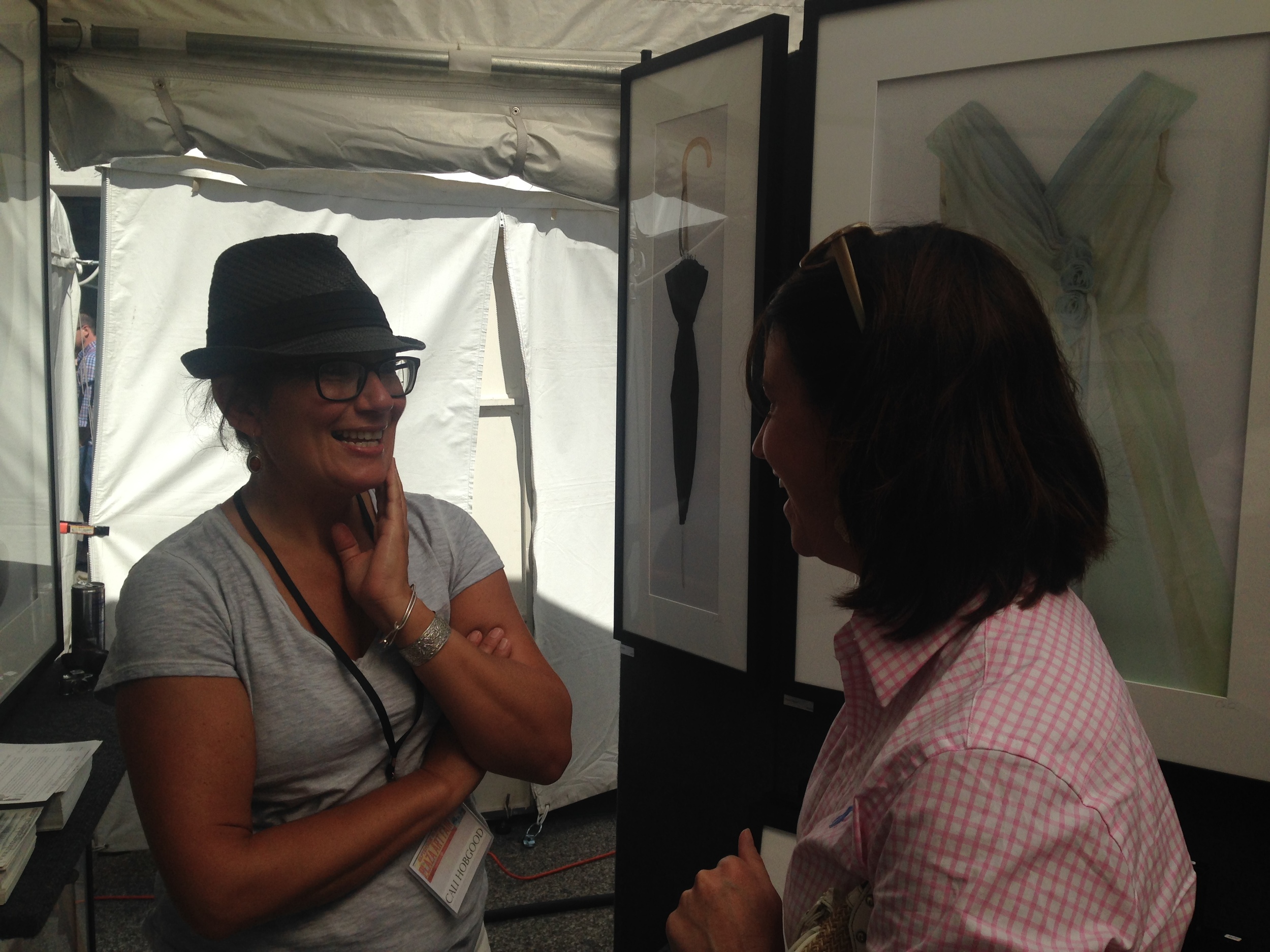 Talking to Cali about her pieces and her vacation plans. Always fun to hear what she has going on.