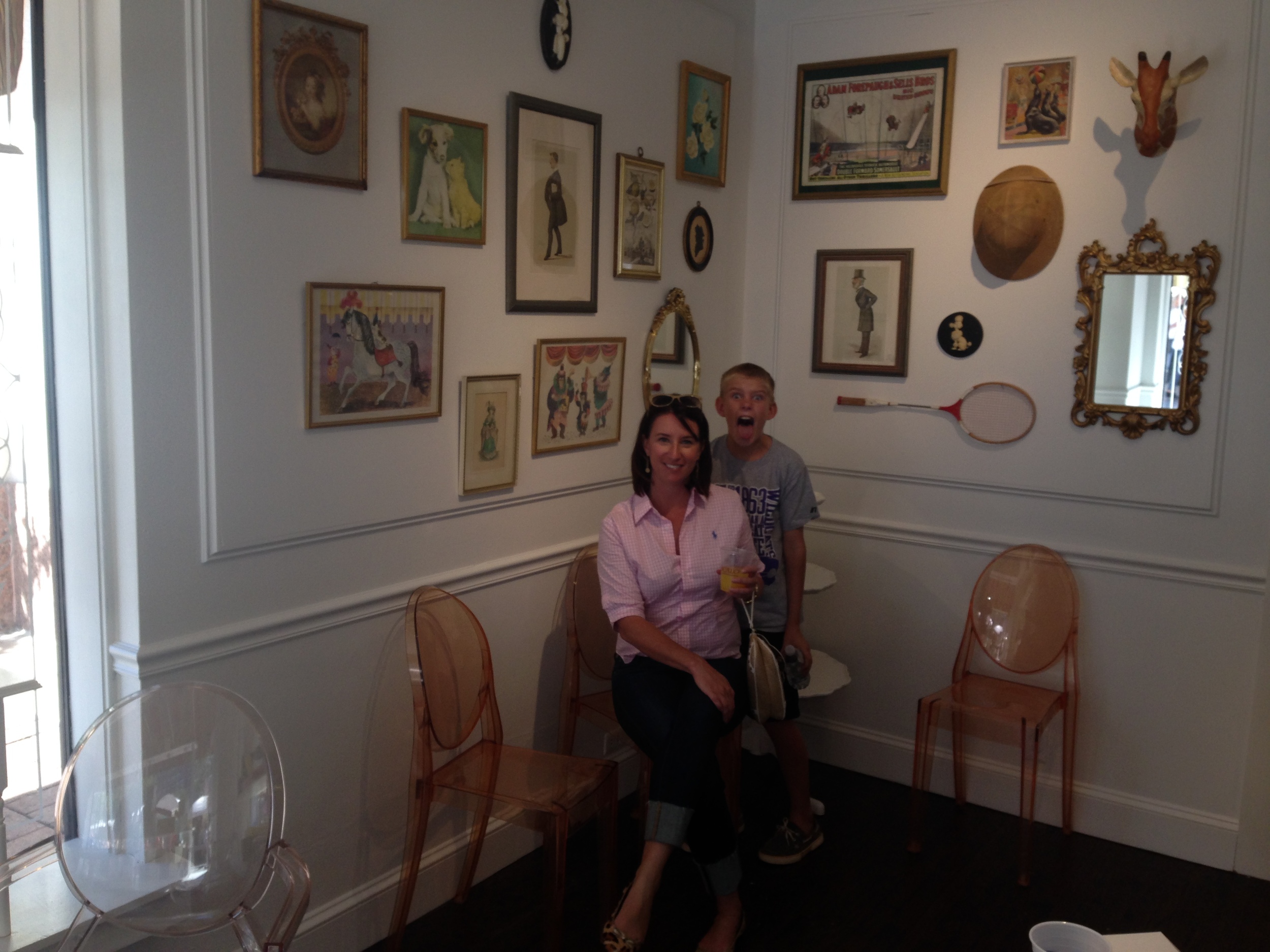 I was photo bombed! How cool are the chairs?