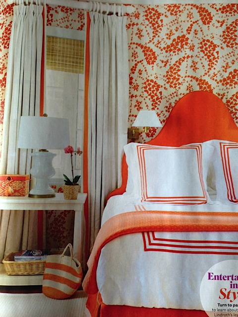 House Beautiful. Love the orange!