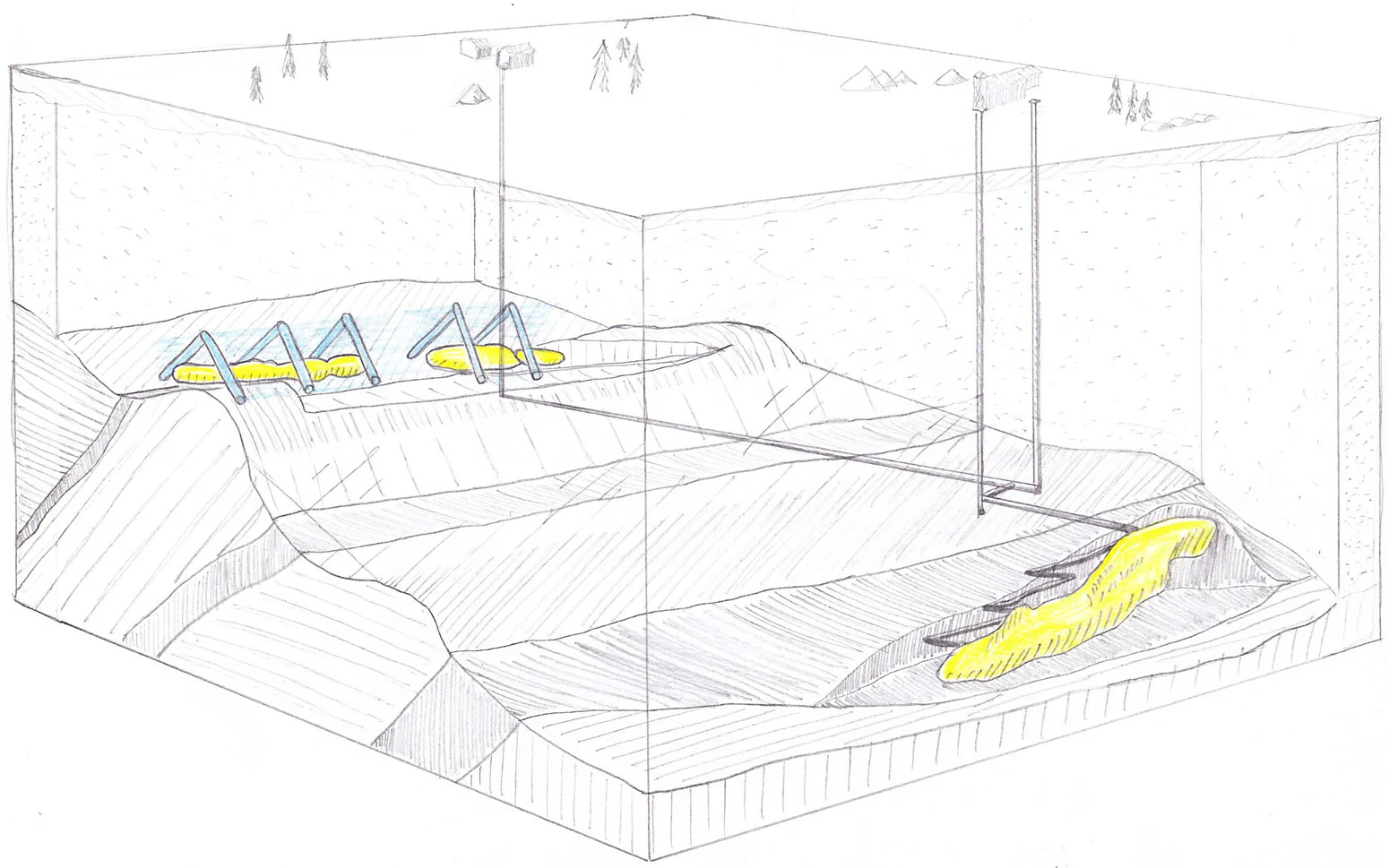 First we do a simple pencil sketch to confirm with the client that we are on the right track