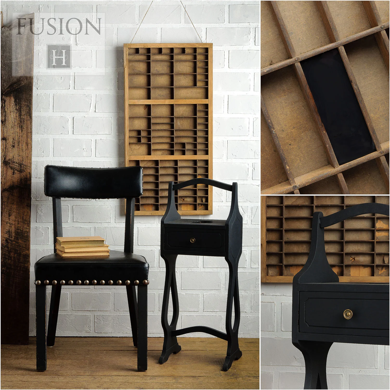 Fusion paint in coal black - via My Painted Door (.com)
