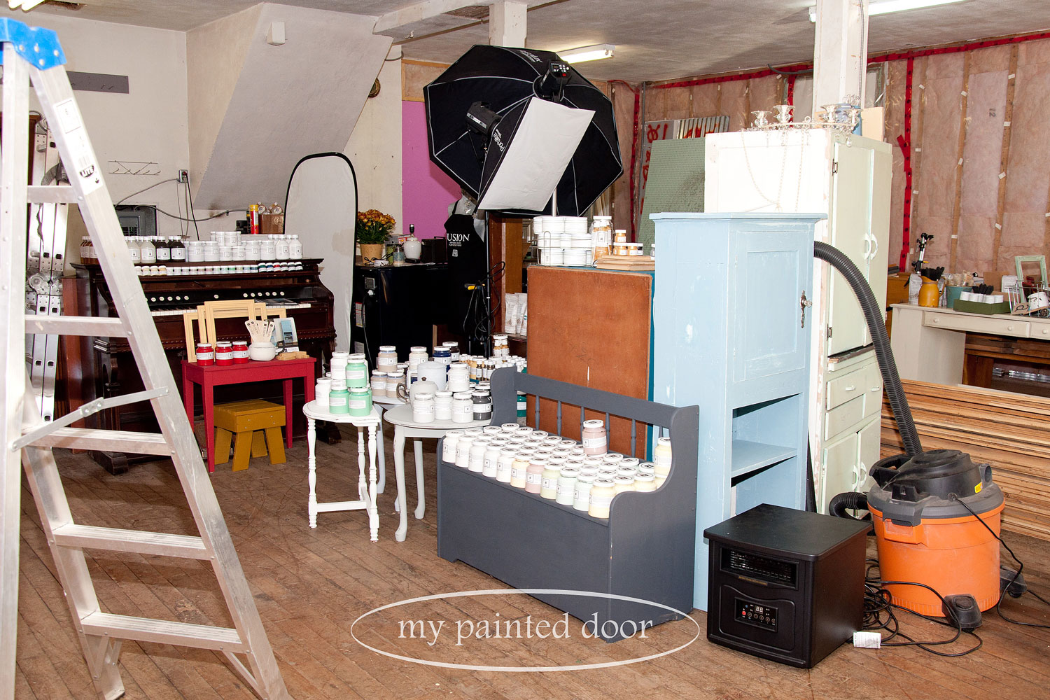 my shop renovations via My Painted Door (.com)