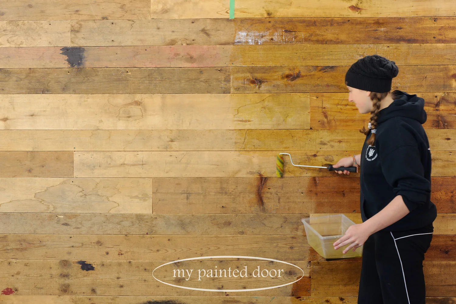 using hemp oil on wood walls via My Painted Door (.com)