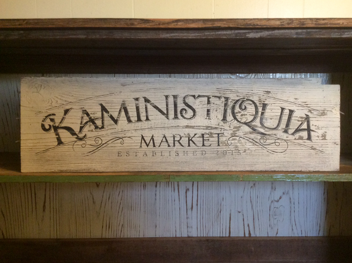 sign by Wendy Aaltomaa using Fusion transfer gel - via My Painted Door (.com)