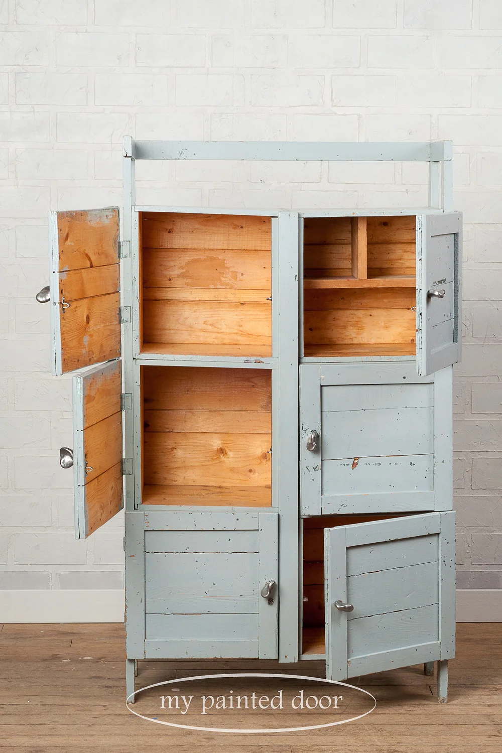 Before picture of old cabinet painted in Miss Mustard Seed's milk paint - via My Painted Door (.com)