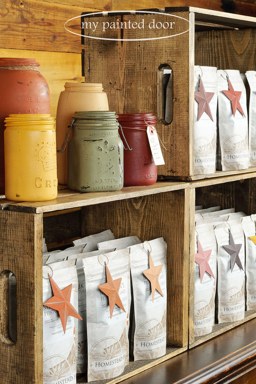 How to add character and an aged look to new wood using Miss Mustard Seed's Antiquing Wax - via My Painted Door (.com)