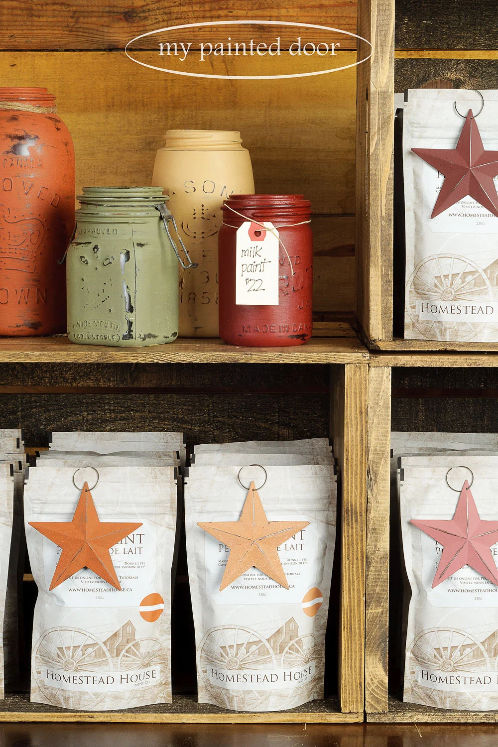 How to add character and an aged look to new wood using Miss Mustard Seed's Antiquing Wax - via My Painted Door (.com)