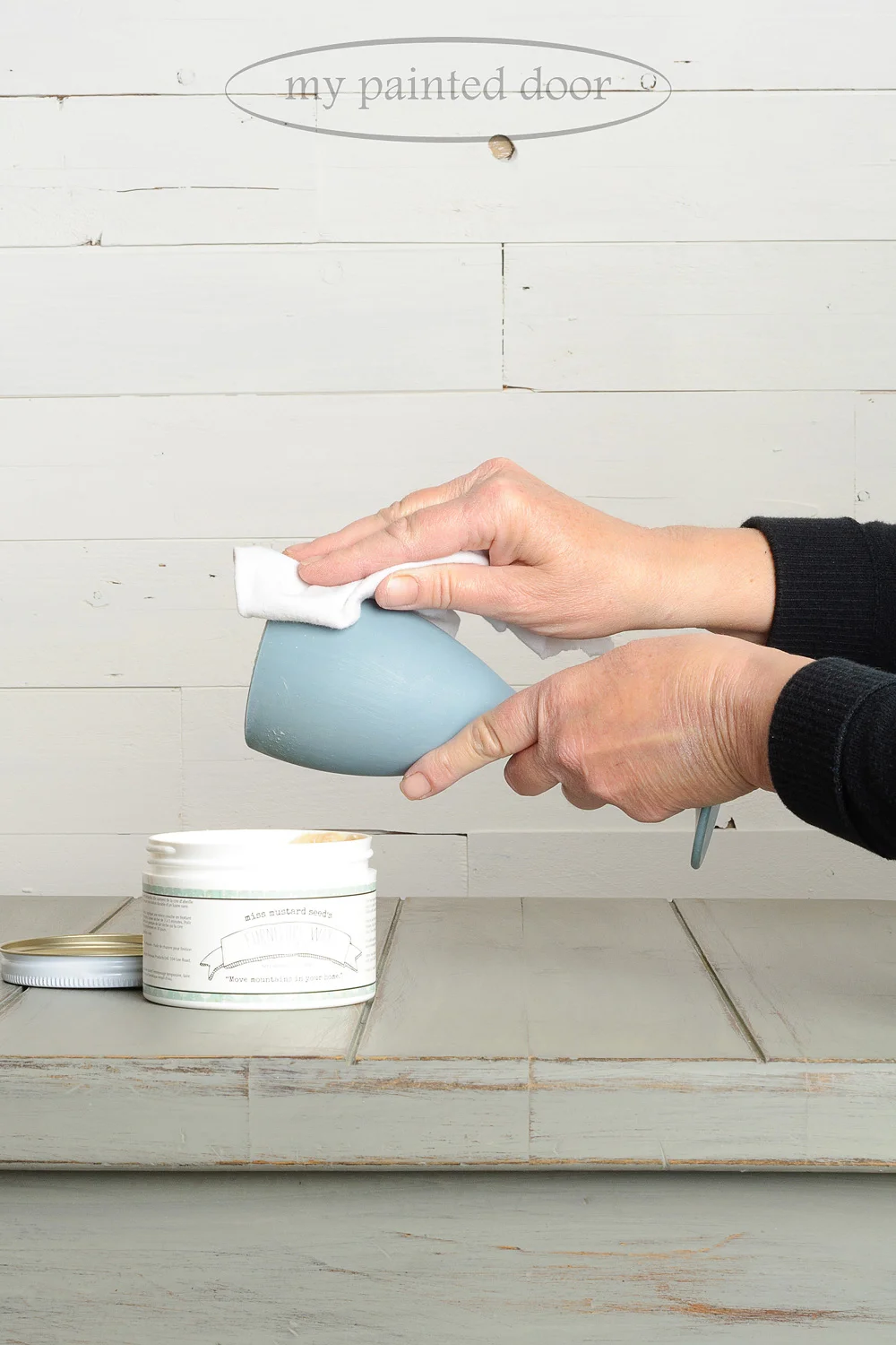 Painting on glass with milk paint tutorial - European Collection of Miss Mustard Seed's Milk Paint