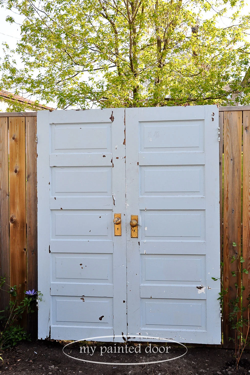Before shot - Repurposed doors for your garden