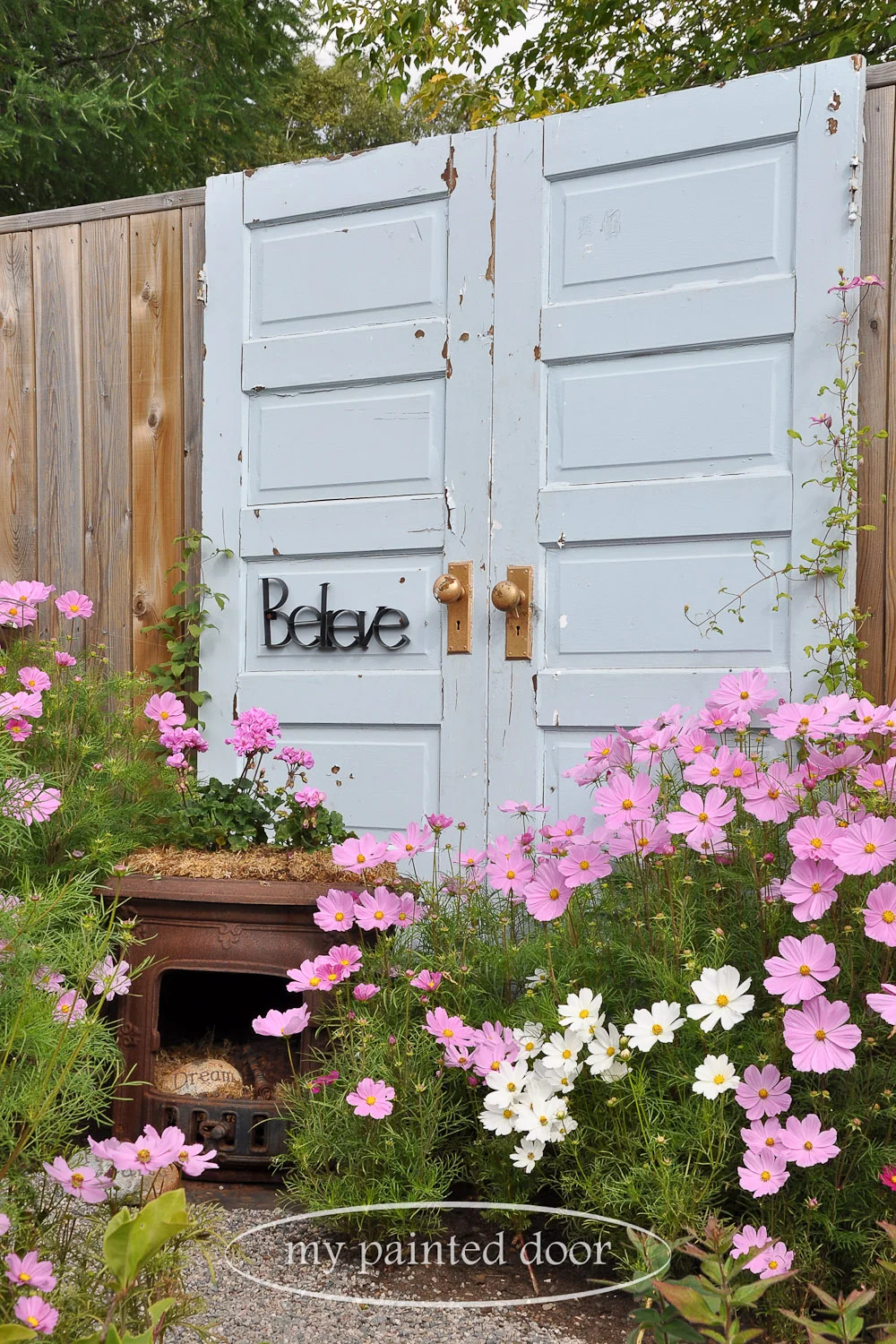Repurposed doors for your garden