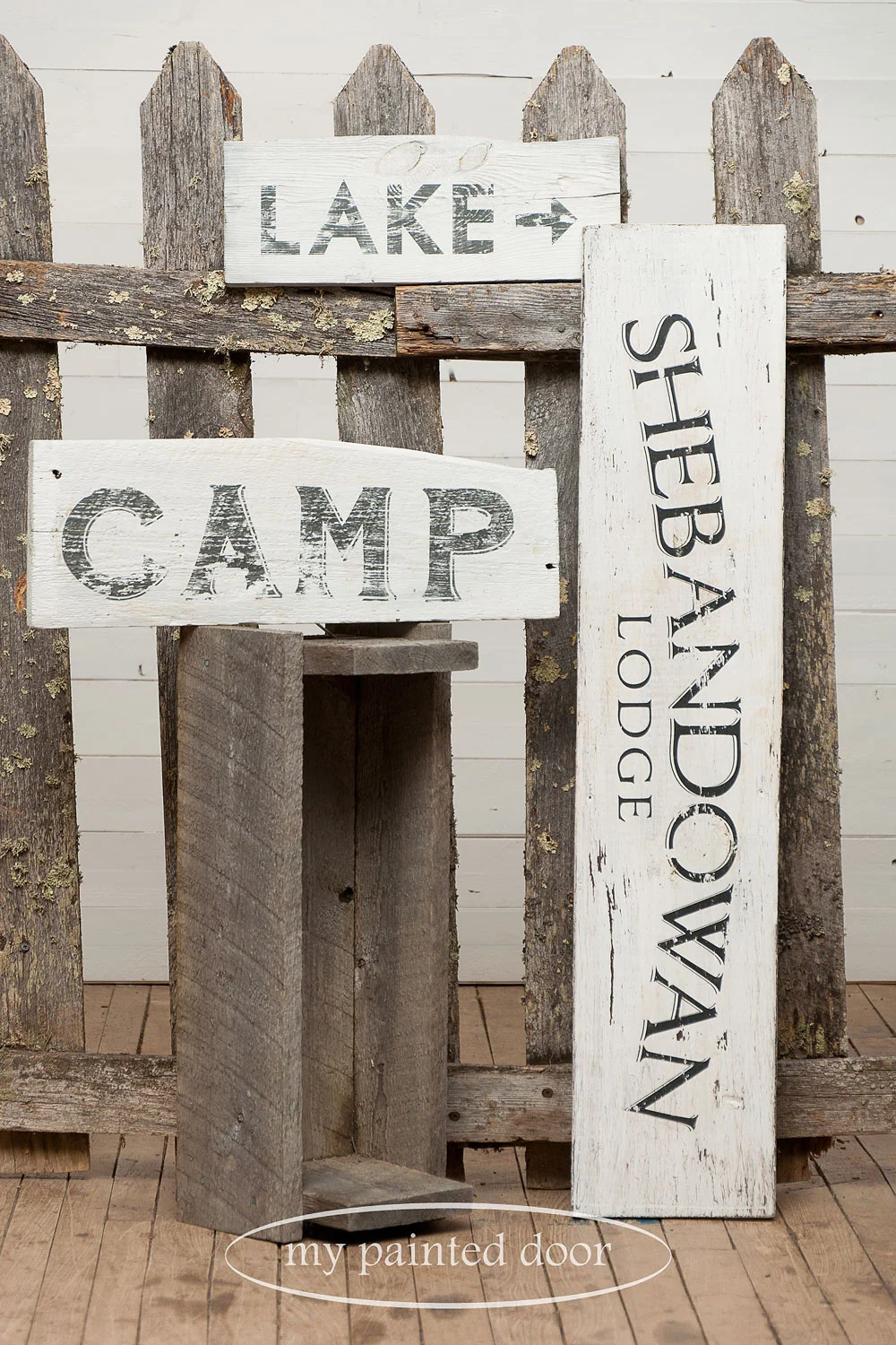 Sign painted in Fusion Mineral Paint and milk paint and lettering using Fusion Transfer Gel