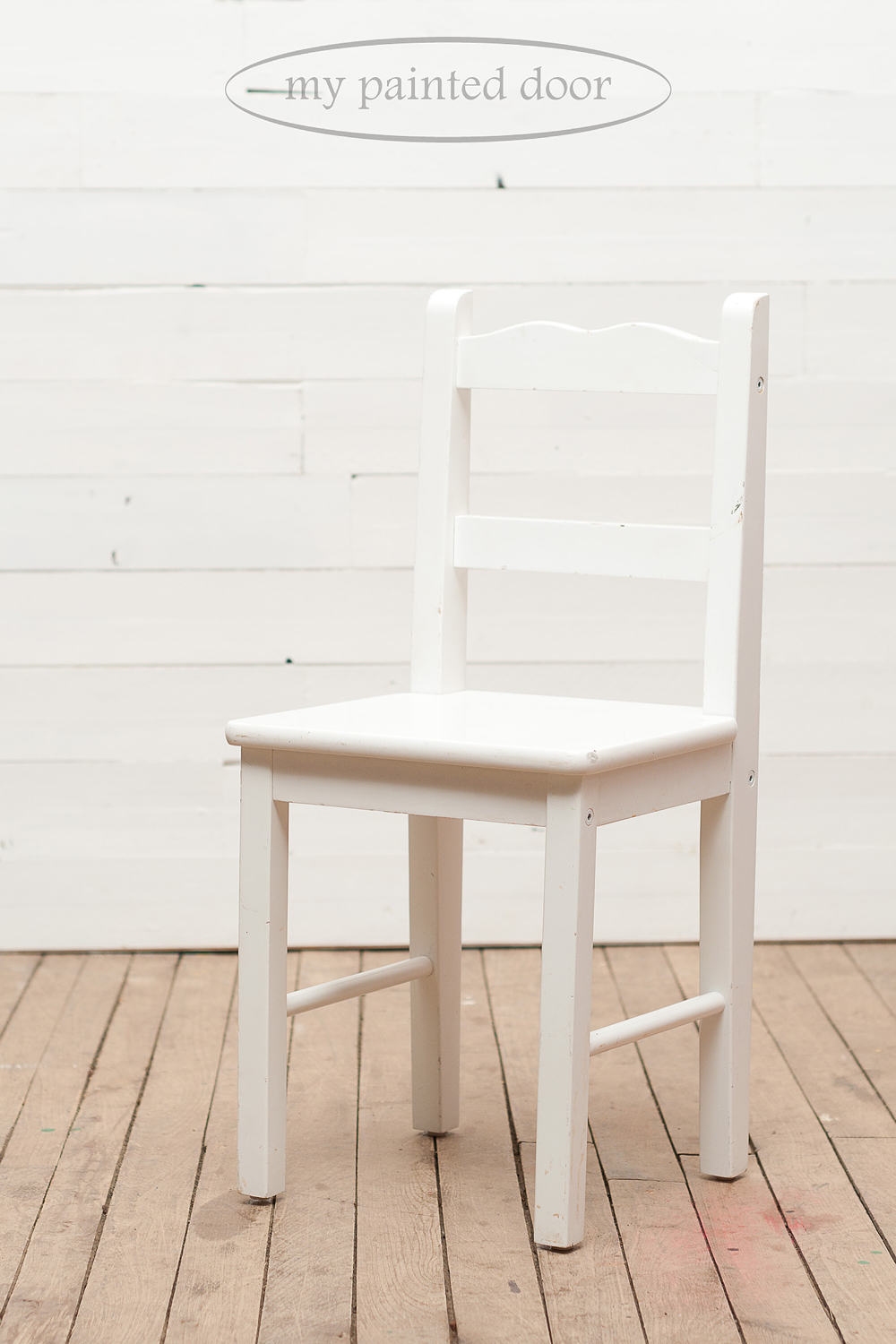 Before photo of a chair painted in Jennylyn's Tones for Tots by Fusion Mineral Paint