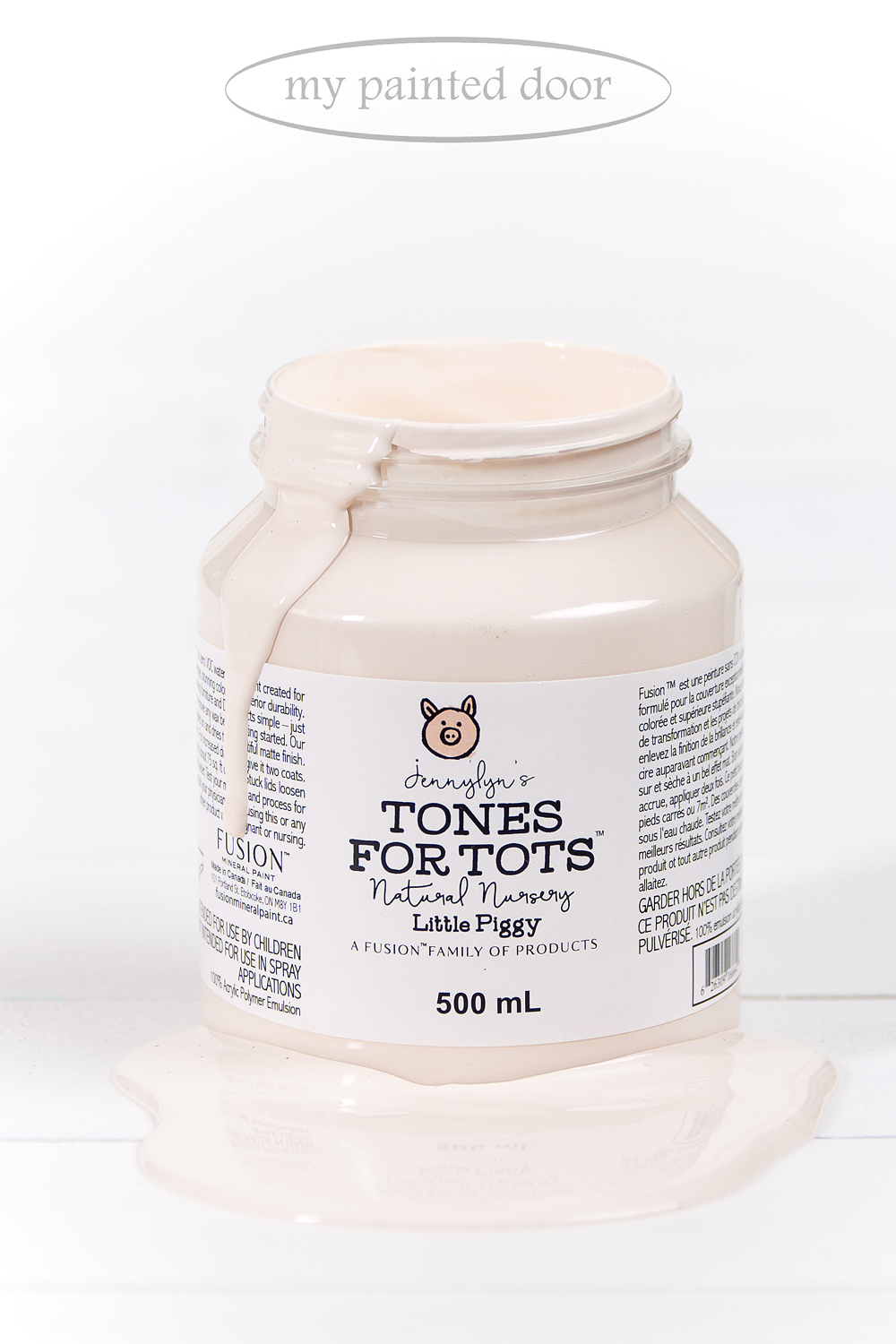 Now available at My Painted Door - Little Piggy from the Jennylyn's Tones for Totes Collection of Fusion Mineral Paint.