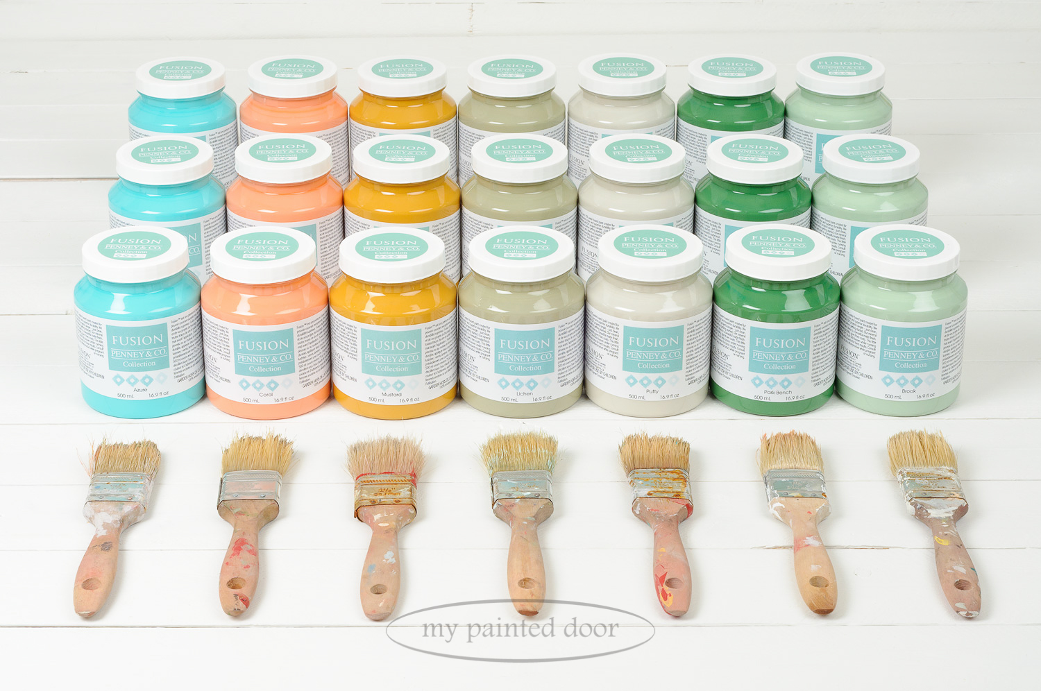 13 New Fusion Mineral Paint colours to choose from! Here are seven new colours in the Penney and Co. Collection. Available at My Painted Door!