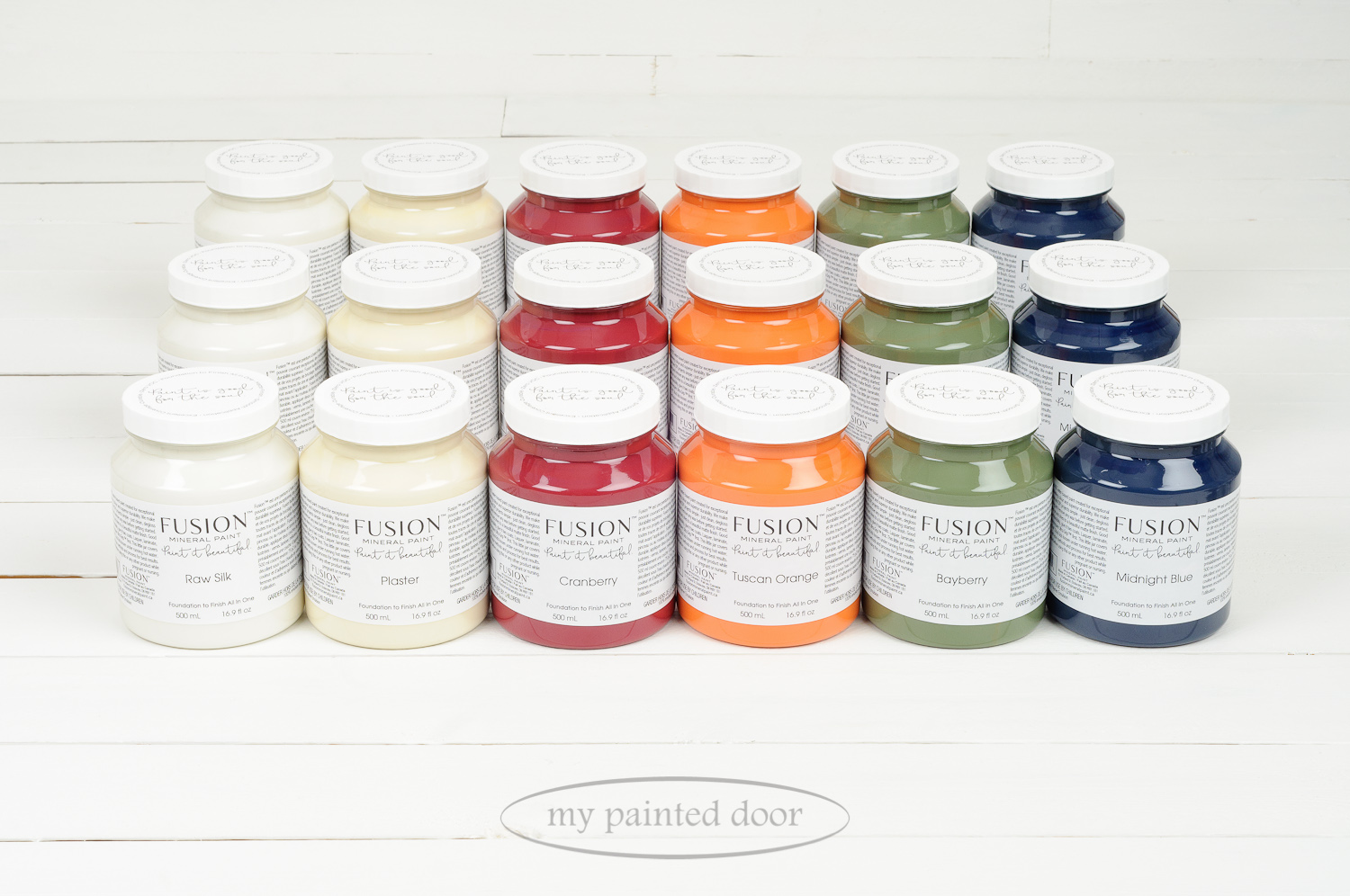 13 New Fusion Mineral Paint colours to choose from! Here are six new colours in the Classic Fusion Line. Available at My Painted Door!