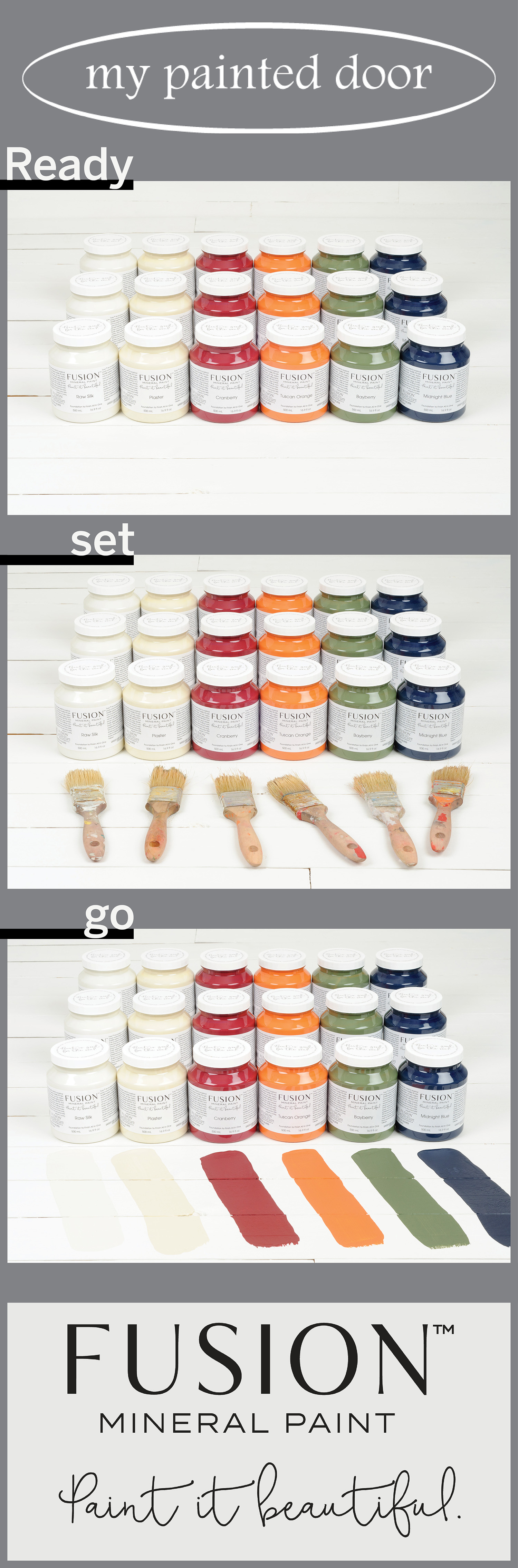 Fusion Mineral Paint ▪ 13 new colours to choose from! Available on-line at My Painted Door.