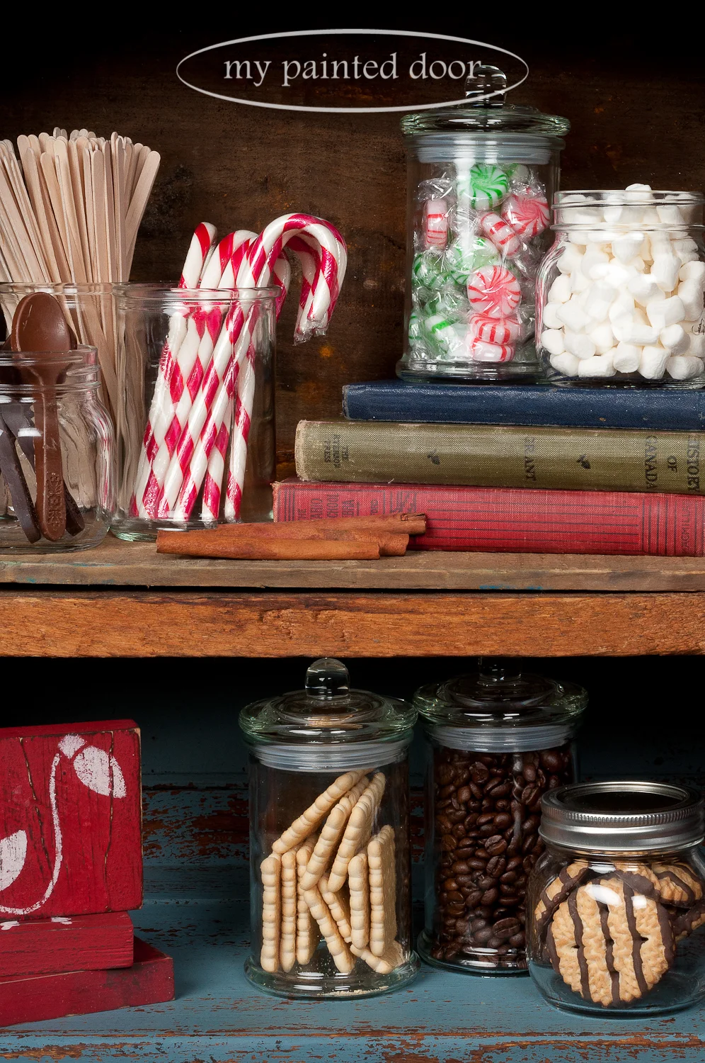My Painted Door is offering Christmas Sign Workshops using Miss Mustard Seed's Milk Paint. Our workshops will teach you tons of tips and techniques on how to take new wood and create an authentic looking vintage sign by distressing, layering colours and more.