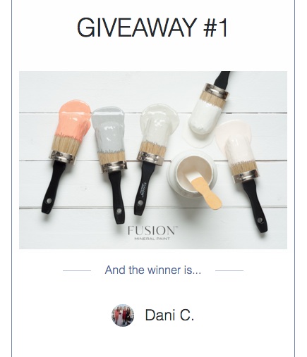 My Painted Door - Fusion Mineral Paint giveaway winner